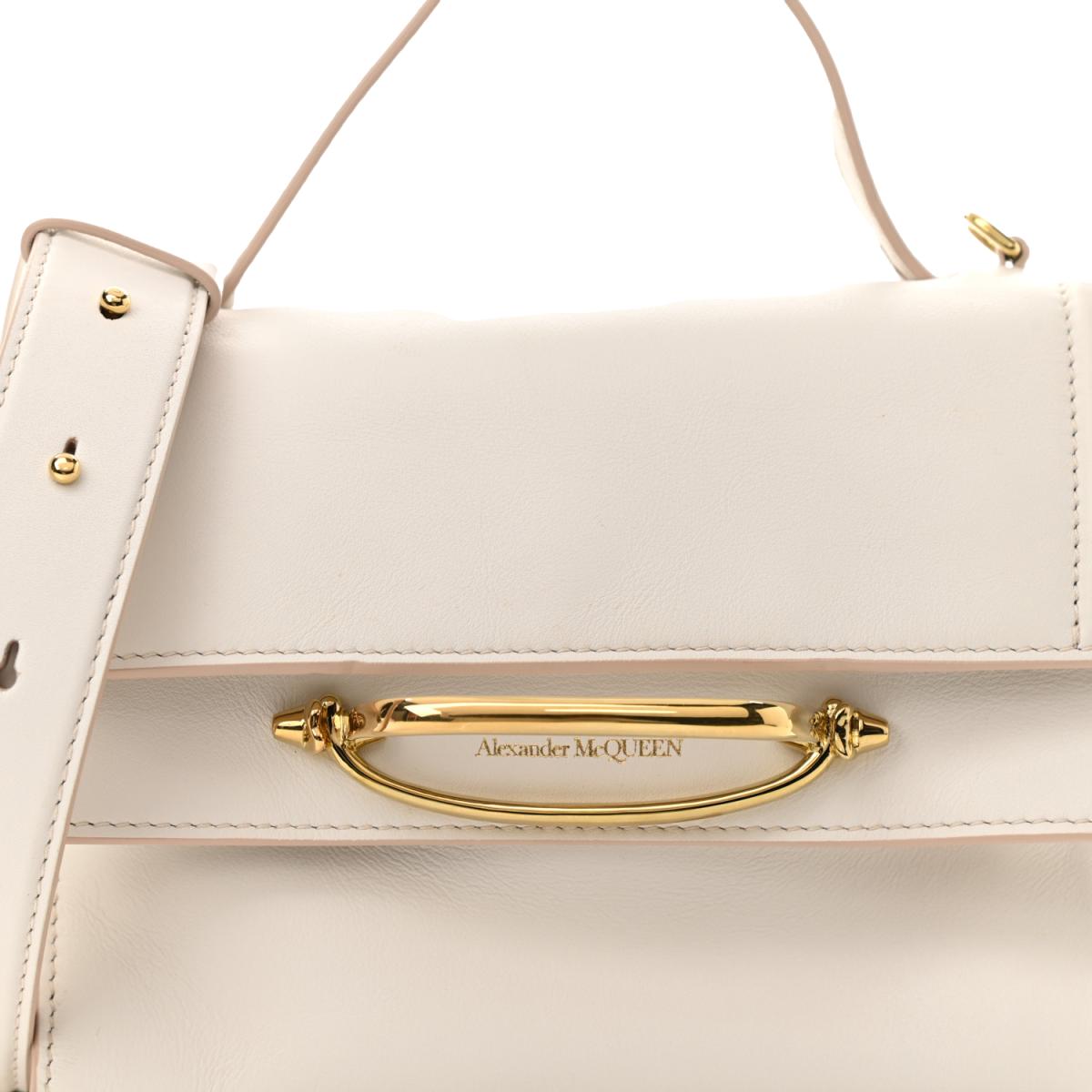 Alexander McQueen The Story Bag Ivory Leather Small Satchel