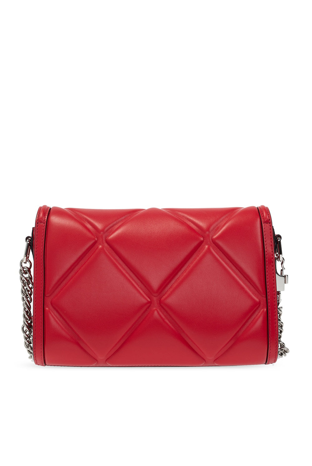 Alexander McQueen The Story Red Leather Quilted Shoulder Bag