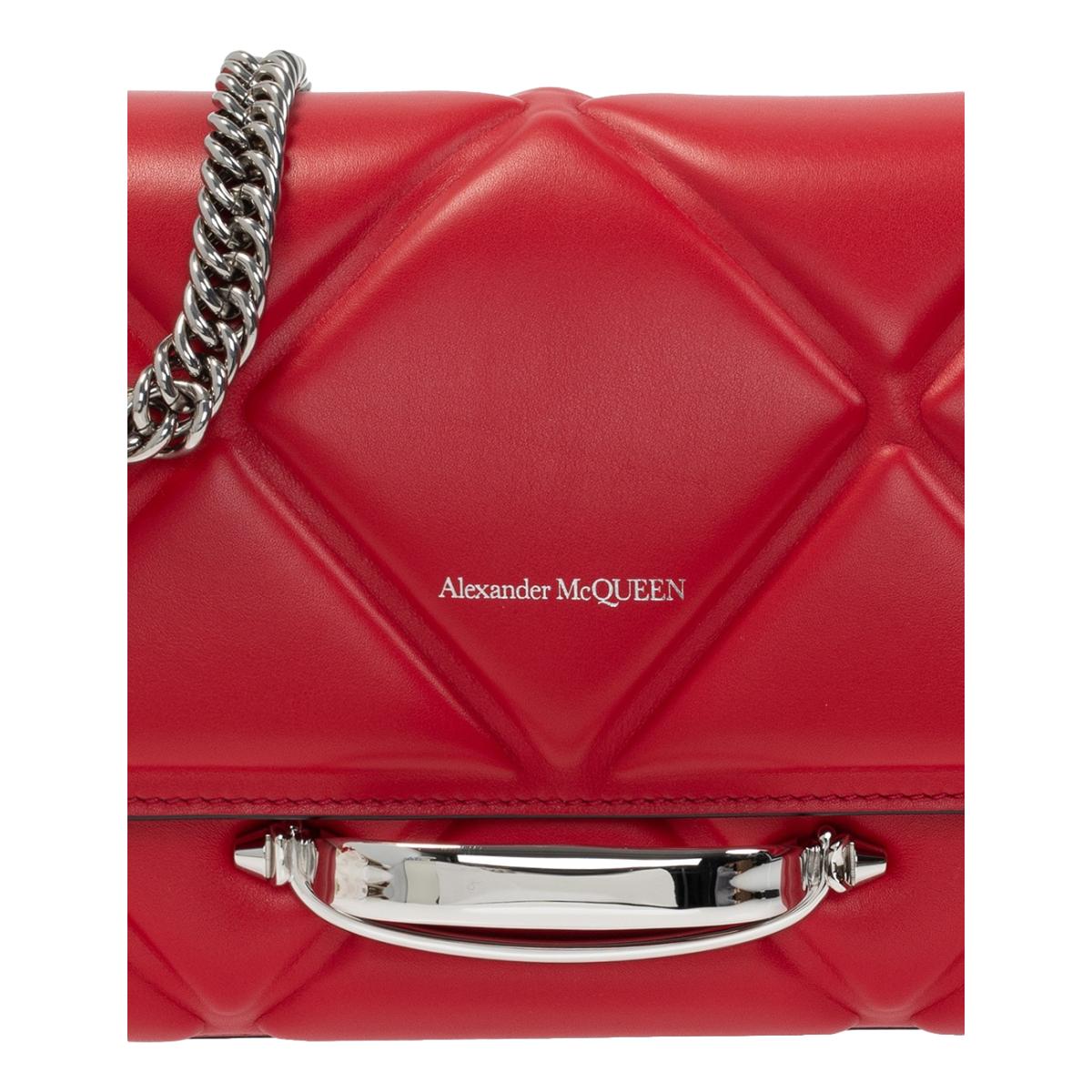 Alexander McQueen The Story Red Leather Quilted Shoulder Bag