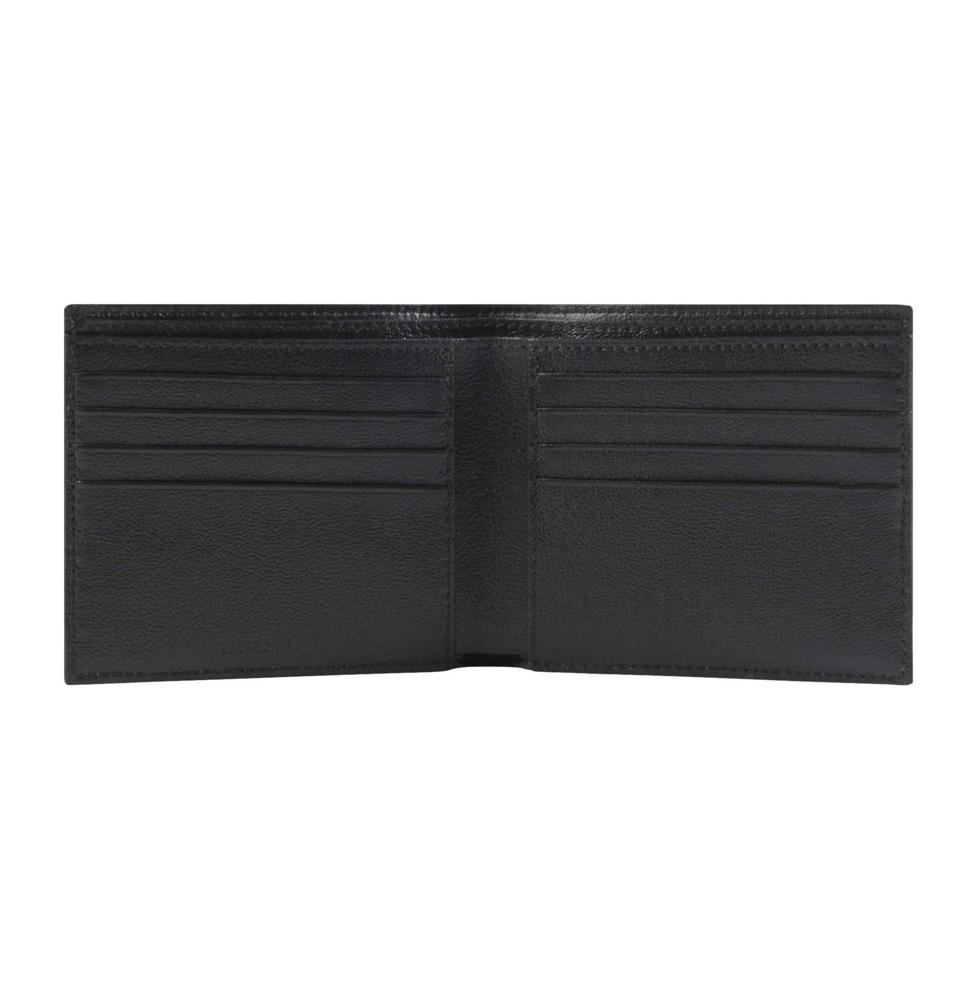 Balenciaga Cash Square Black Calfskin Leather Logo Bifold Wallet