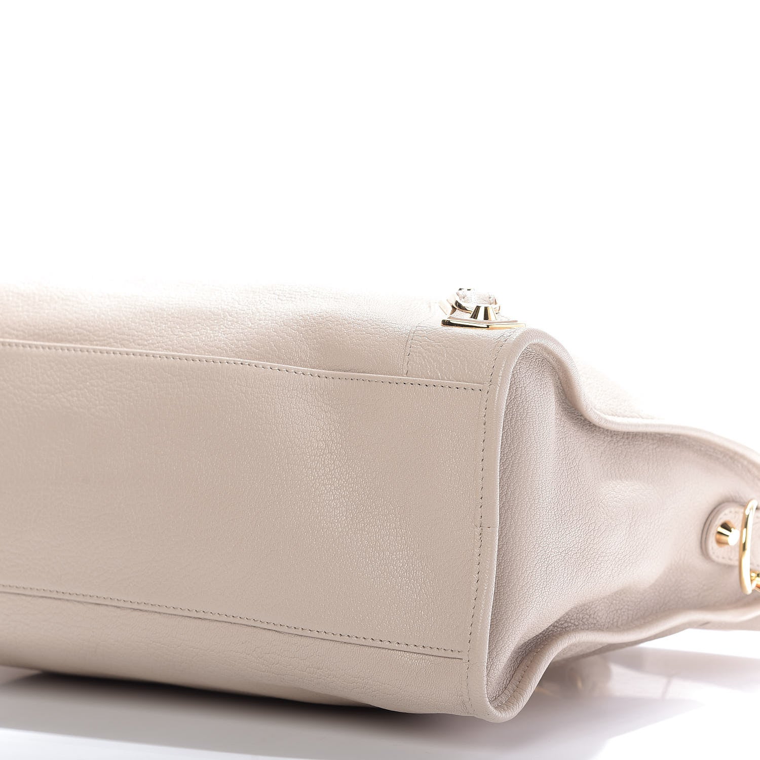 Balenciaga City Praline Beige Shiny Goat Leather Shoulder Bag