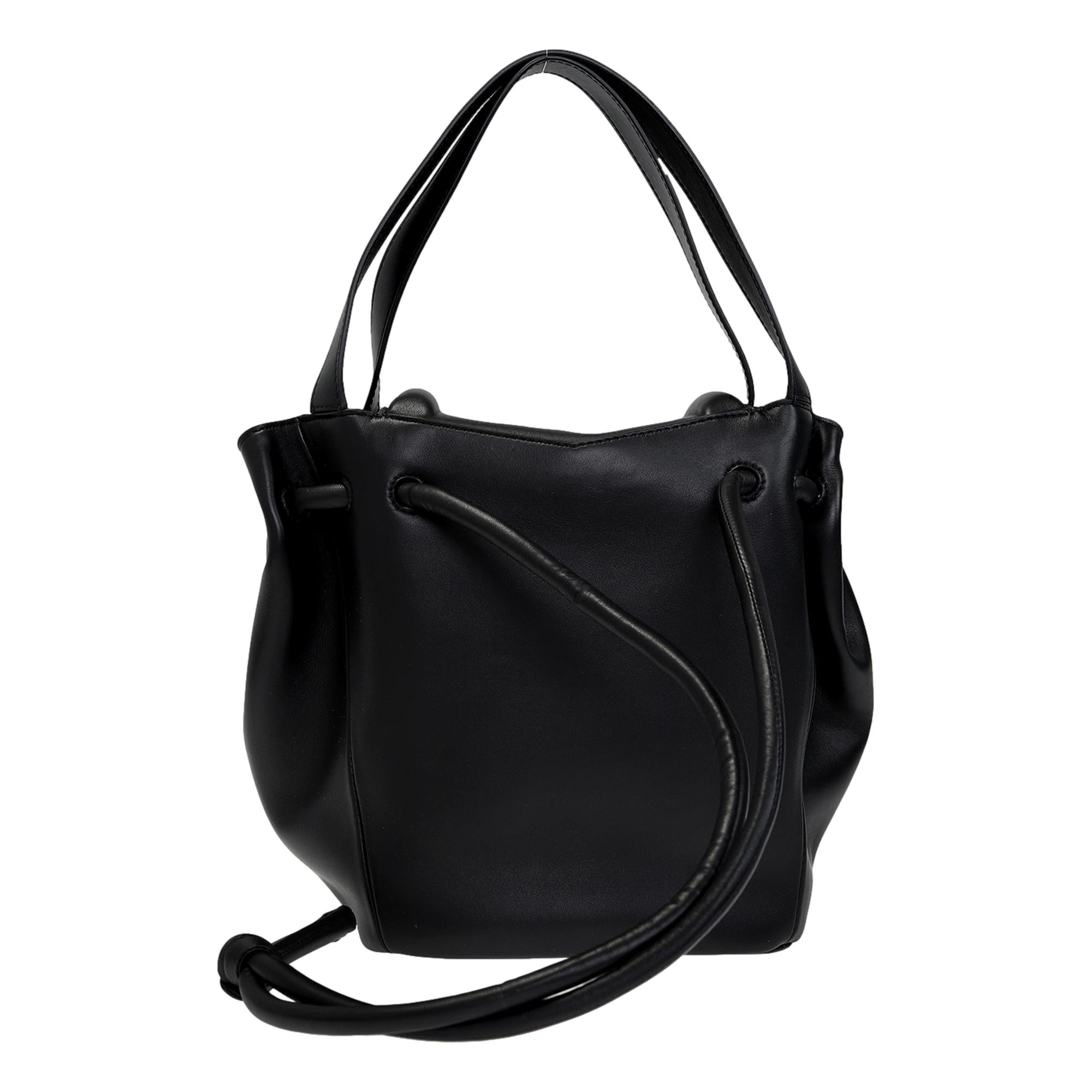 Bottega Veneta Beak Black Calfskin Shoulder Bag