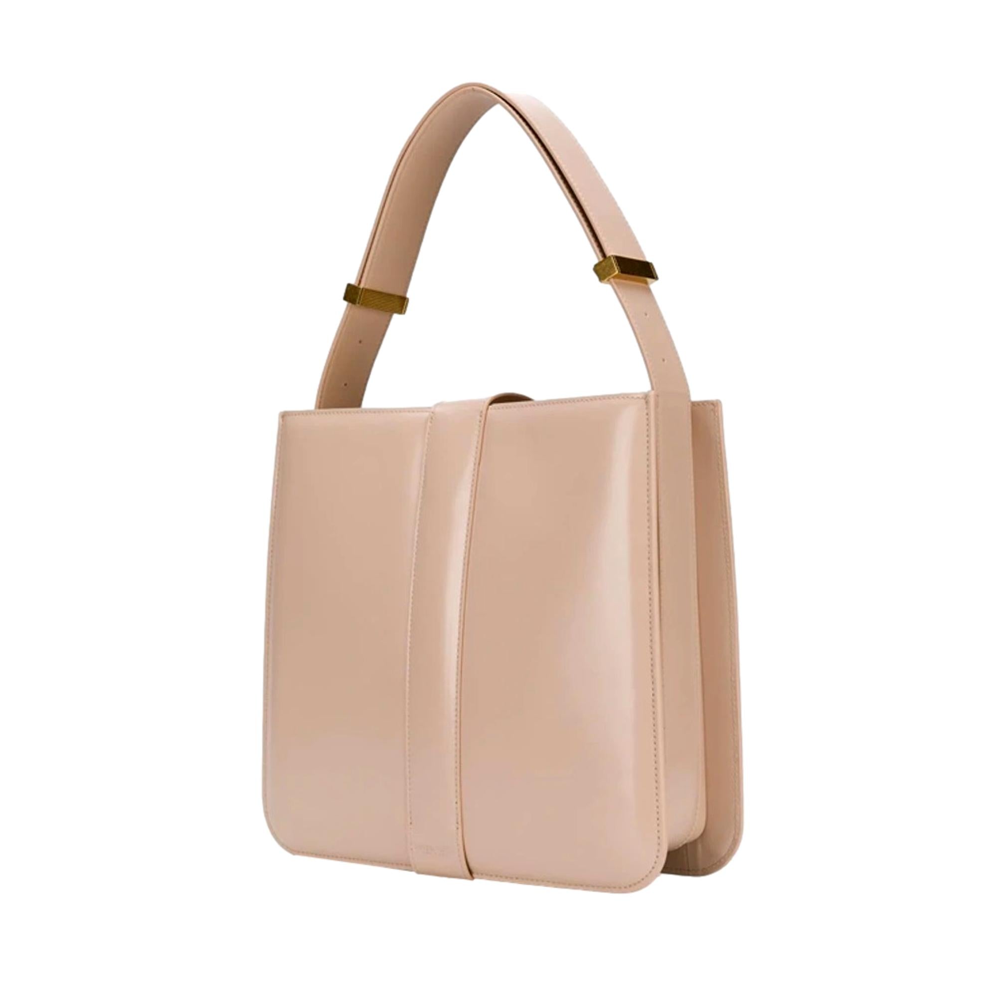 Bottega Veneta Marie Smooth Nude Blush Leather Shoulder Bag