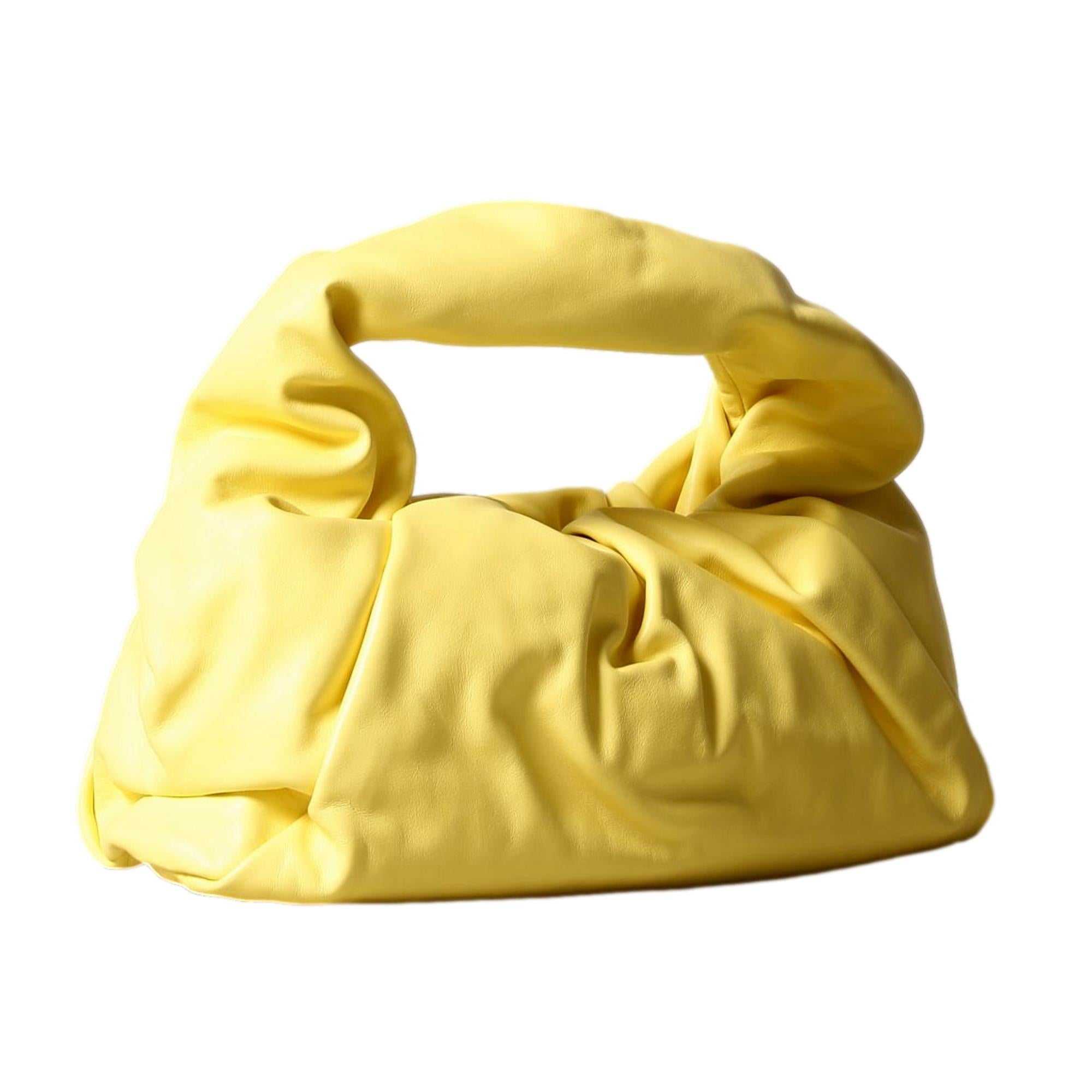 Bottega Veneta The Shoulder Pouch Sherbert Yellow Nappa Shoulder Bag