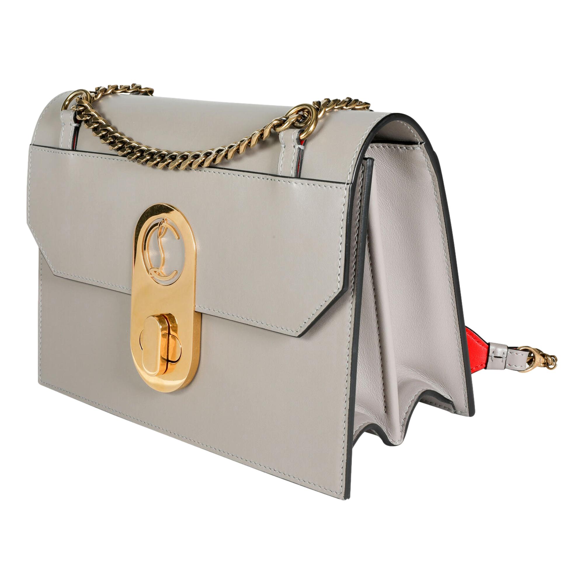 Christian Louboutin Elisa Large Fume Grey Calf Paris Bag