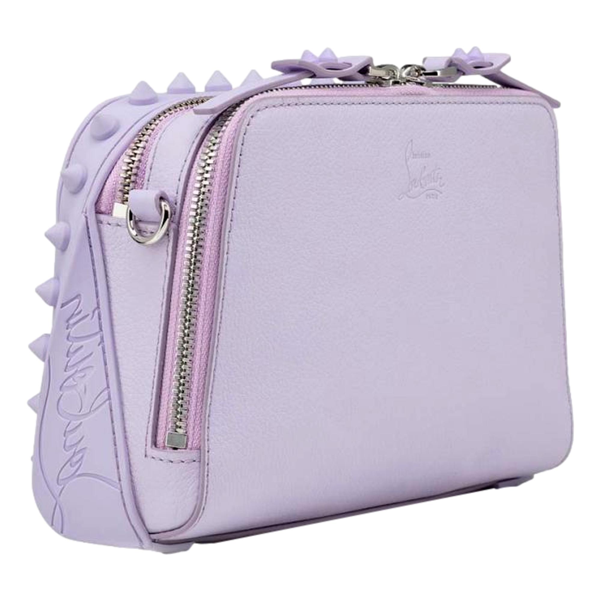 Christian Louboutin Loubitown Lilac Studded Leather Crossbody