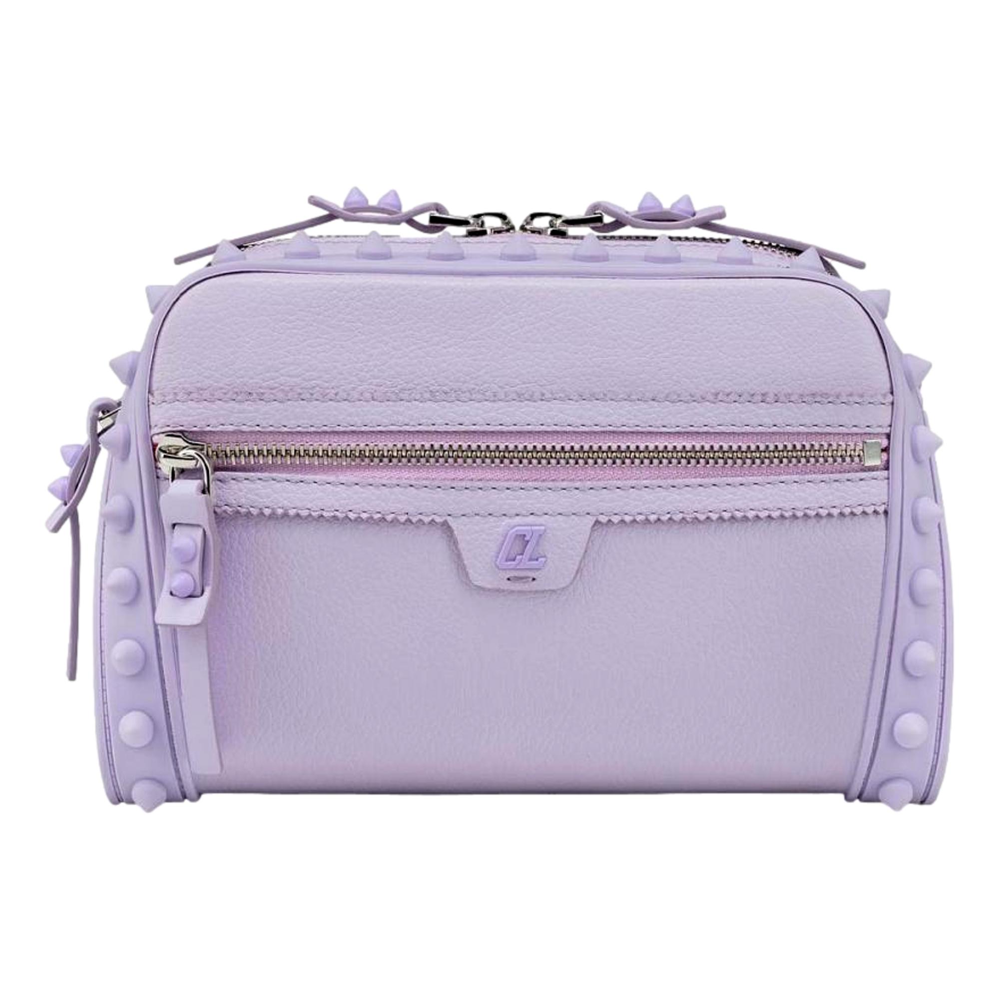 Christian Louboutin Loubitown Lilac Studded Leather Crossbody