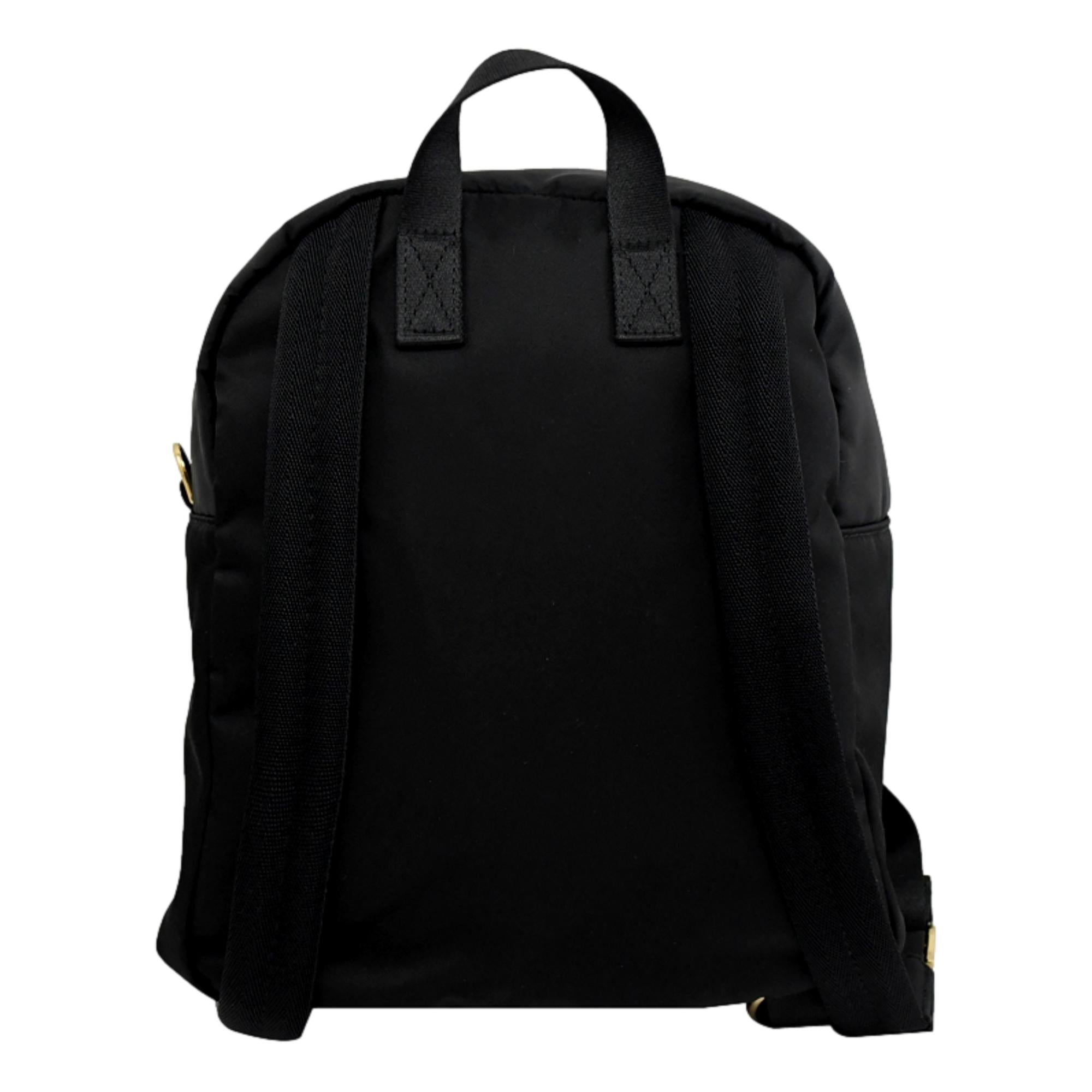 Fendi Baguette Logo Black Nylon Backpack