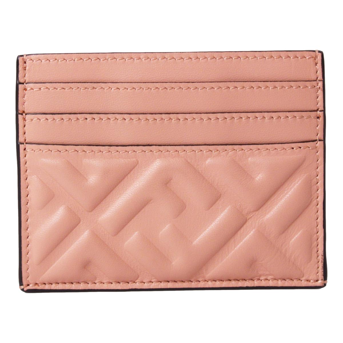 Fendi Baguette Rosa Bourbon Leather Card Holder Wallet