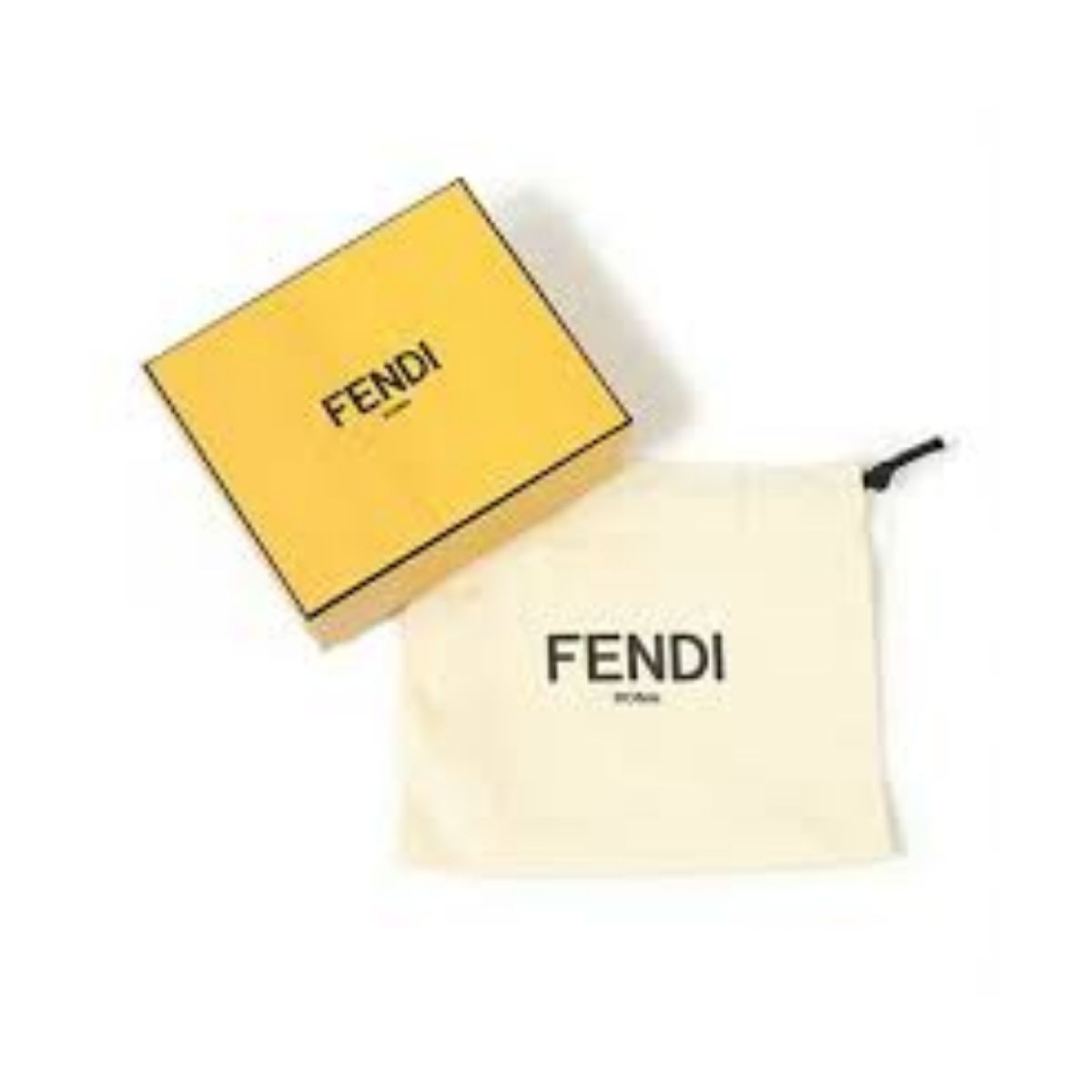 Fendi Corner Bugs Gold Black Calf Leather Card Case