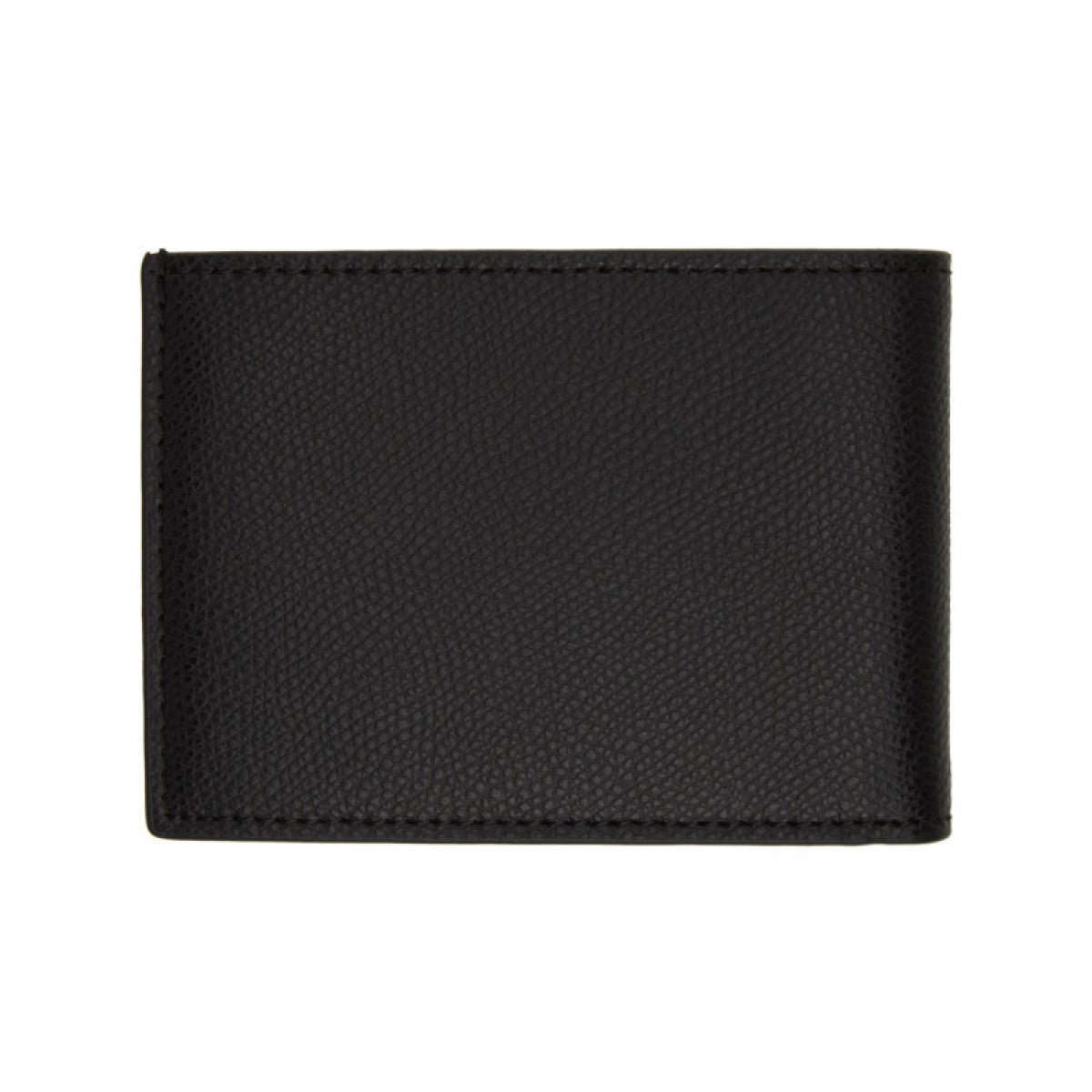 Fendi Bugs Gold Corner Black Pebbled Leather Bifold ID Wallet