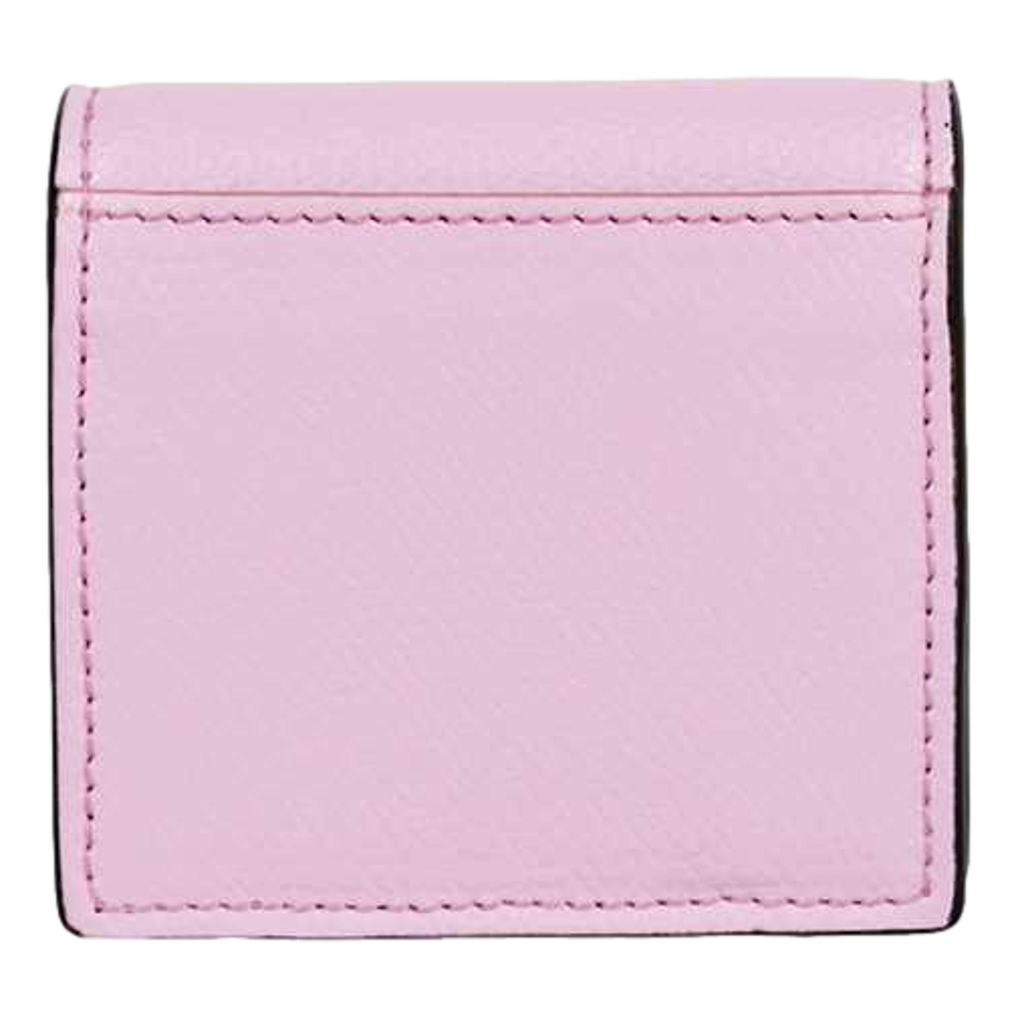 Fendi Calf Leather F logo Lavanda Pink Leather Coin Case