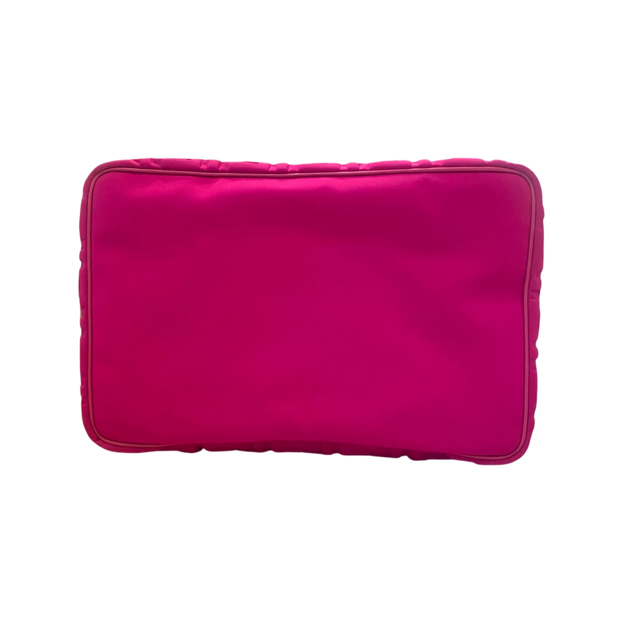 Fendi FF Embossed Lycra Magenta Cosmetic Case Large