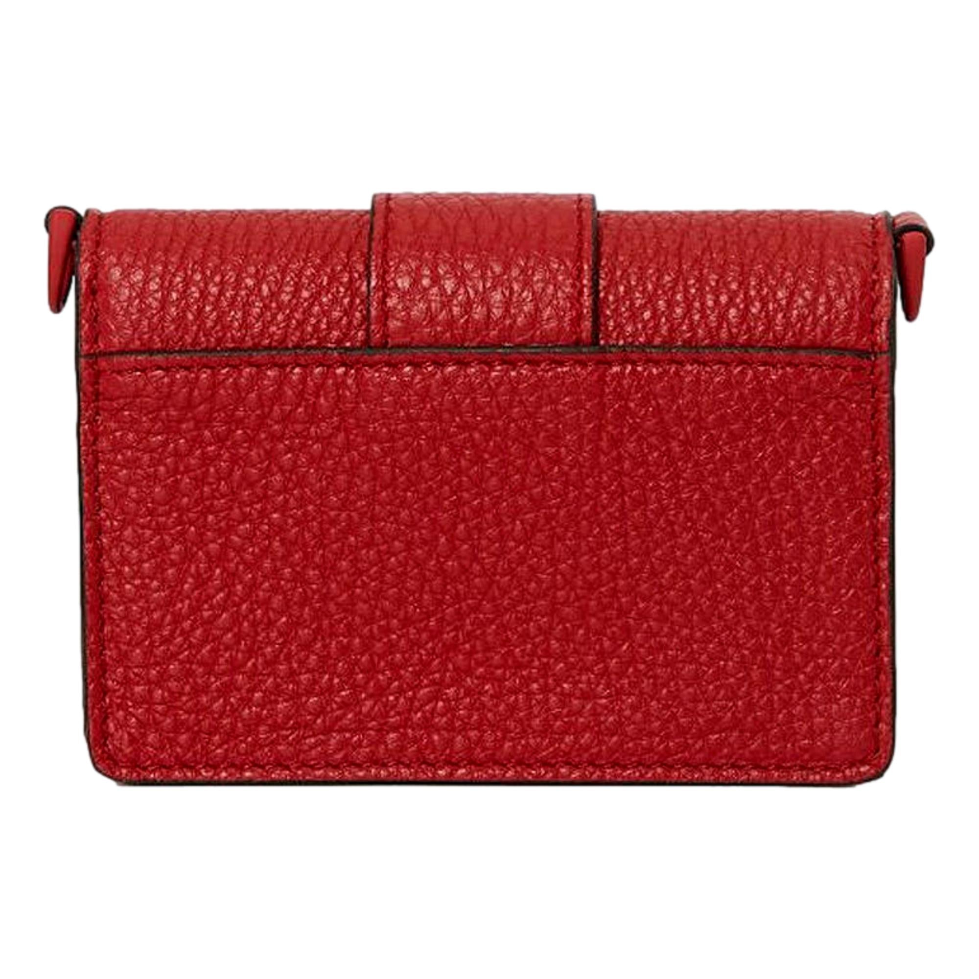 Fendi Micro Baguette Cross Body Red Fuoco Leather