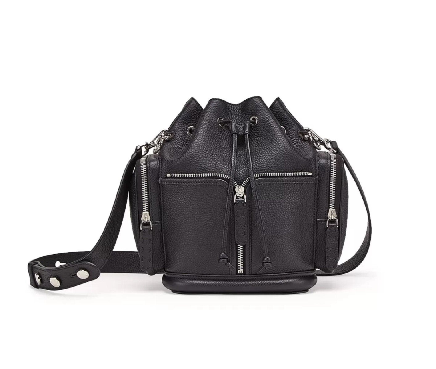 Fendi Mon Tresor Black Selleria Calfskin Leather Bucket Bag