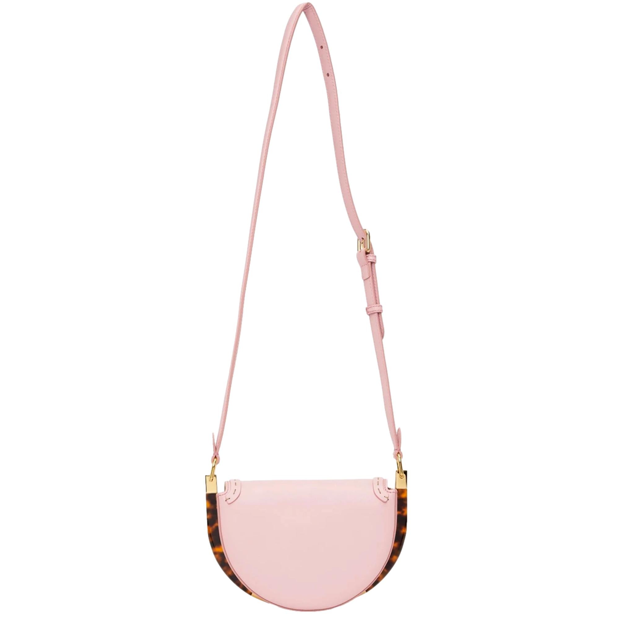 Fendi Moonlight Lavanda Pink Leather Satchel Crossbody Bag