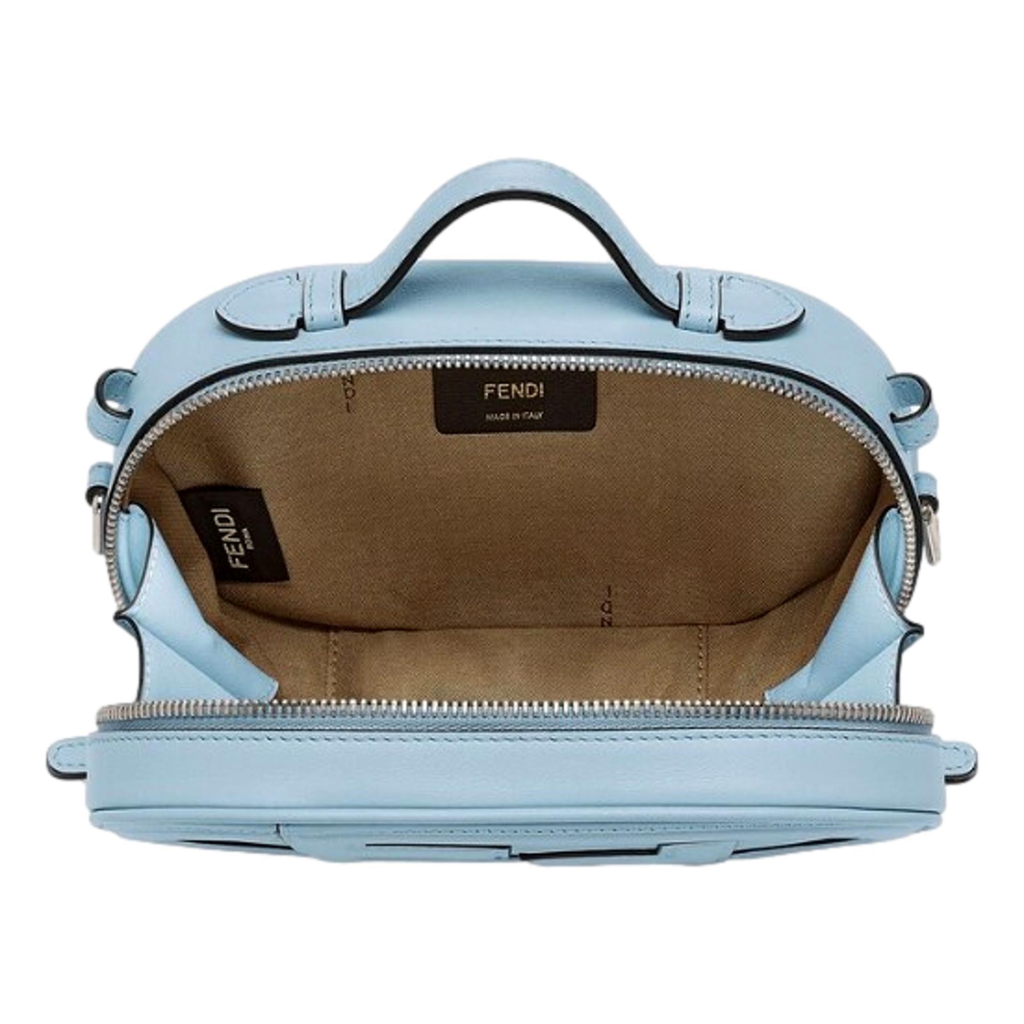 Fendi O'Lock Baby Blue Leather Mini Crossbody Bag