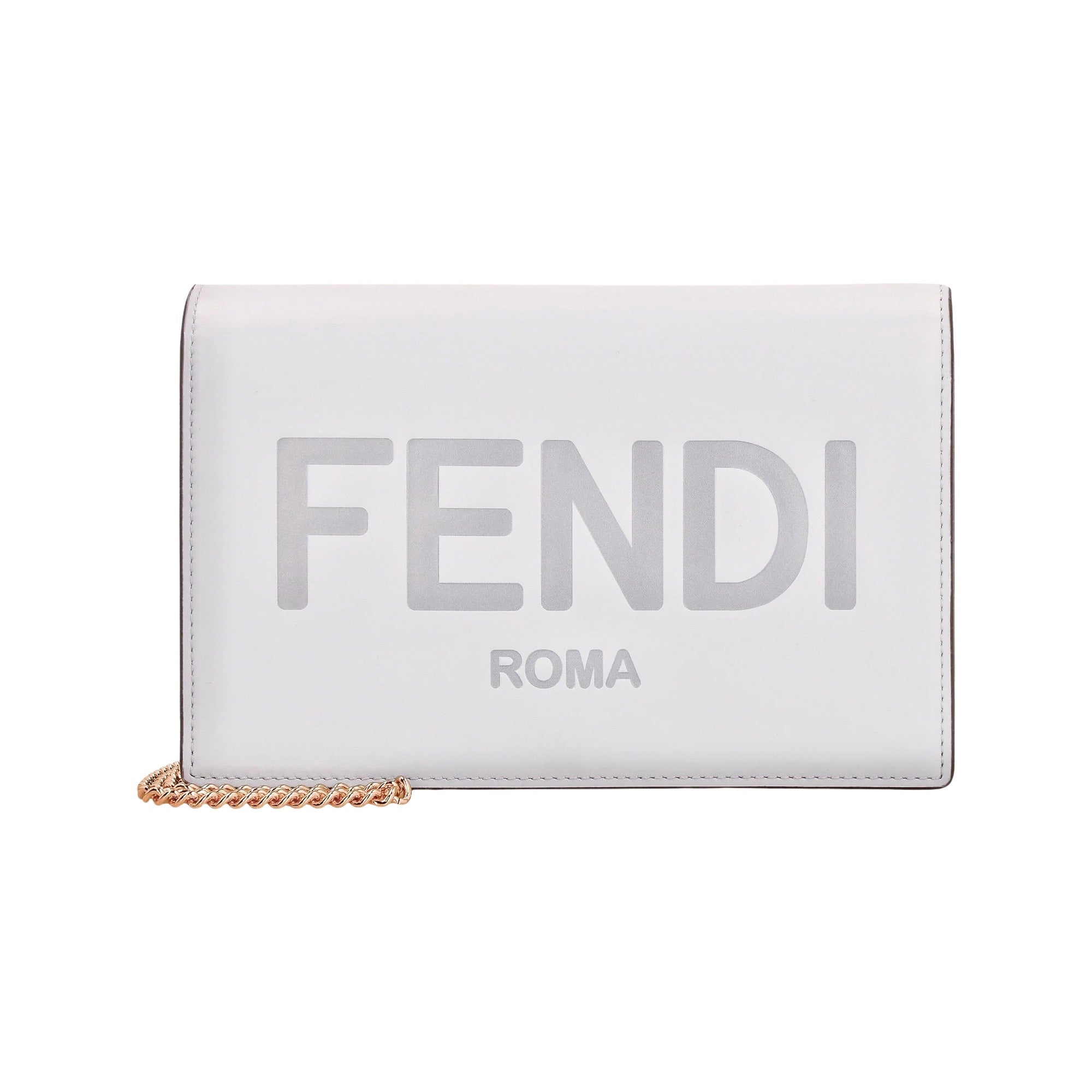 Fendi Roma Ghiaia Smooth Calf Leather Chain Wallet