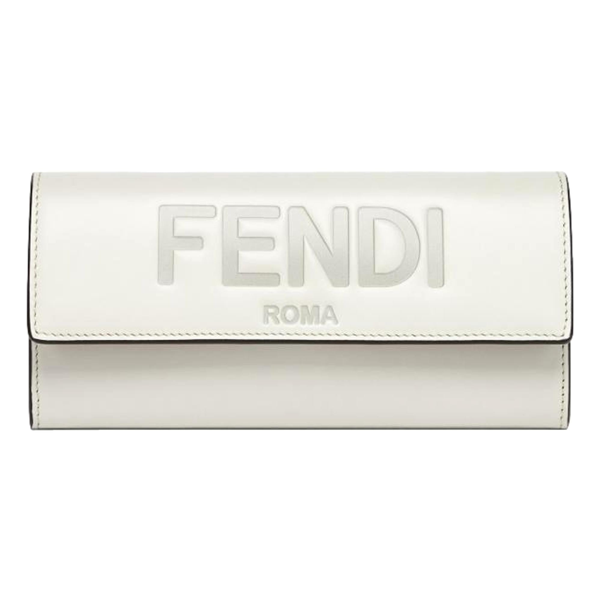 Fendi Roma Ghiaia Smooth Calf Leather Continental Wallet