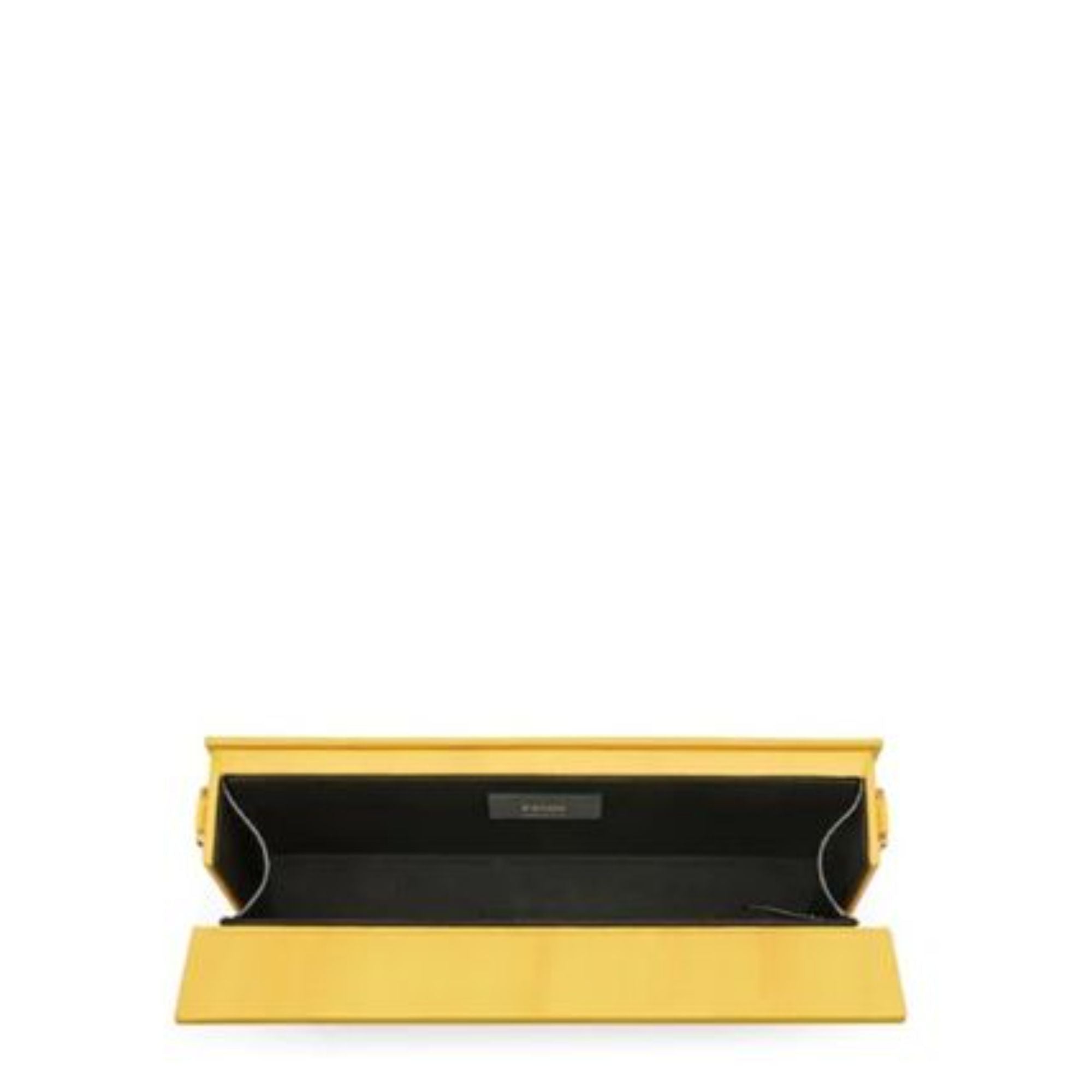 Fendi Roma Horizontal Box Yellow Leather Shoulder Bag