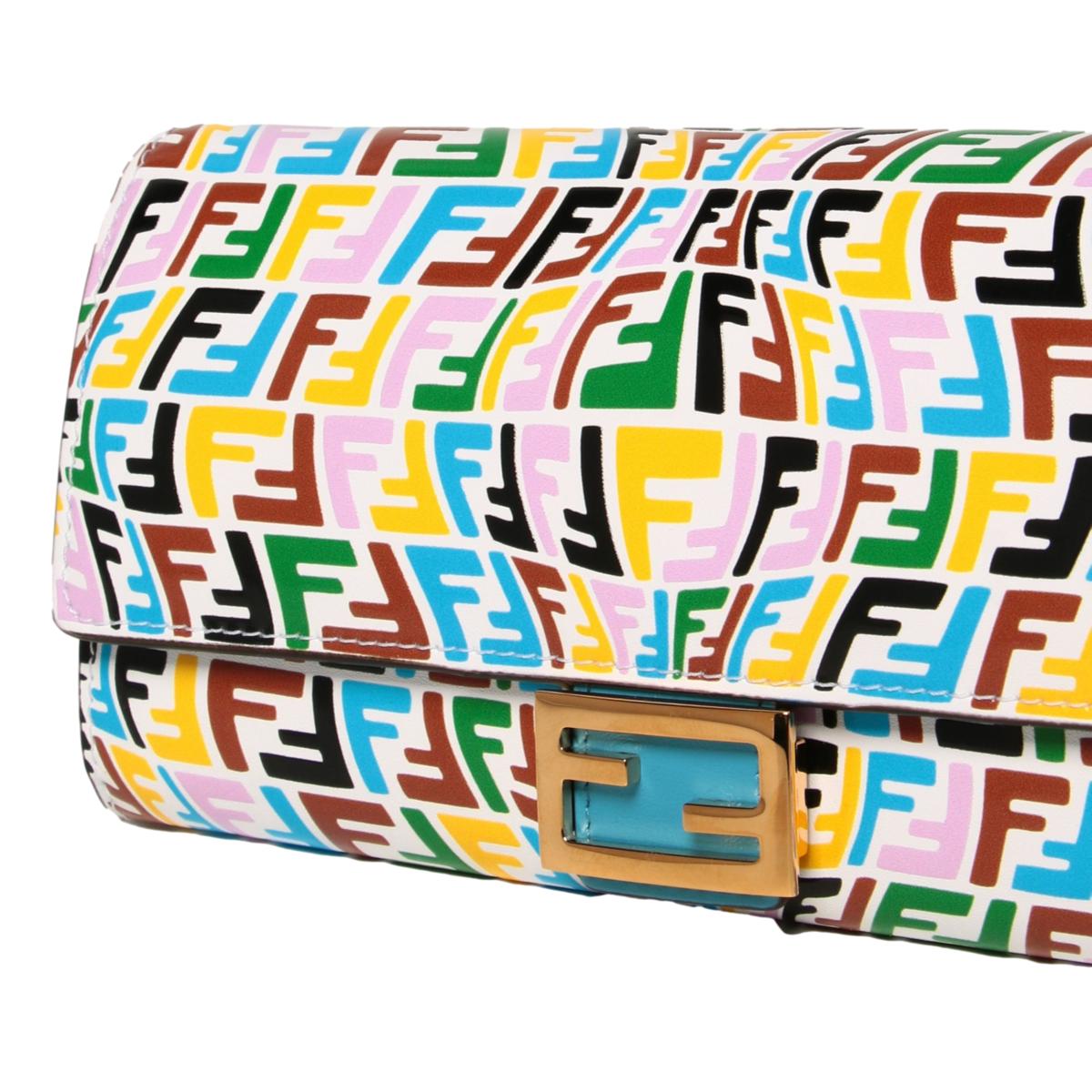 Fendi Vertigo Baguette Multicolor Leather Long Wallet
