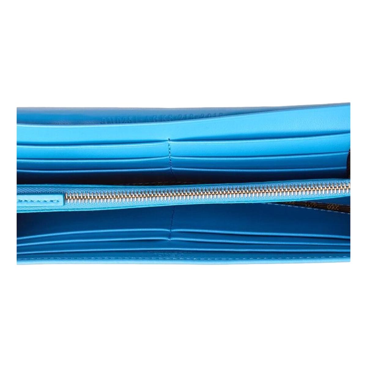 Fendi Vertigo Baguette Multicolor Leather Long Wallet