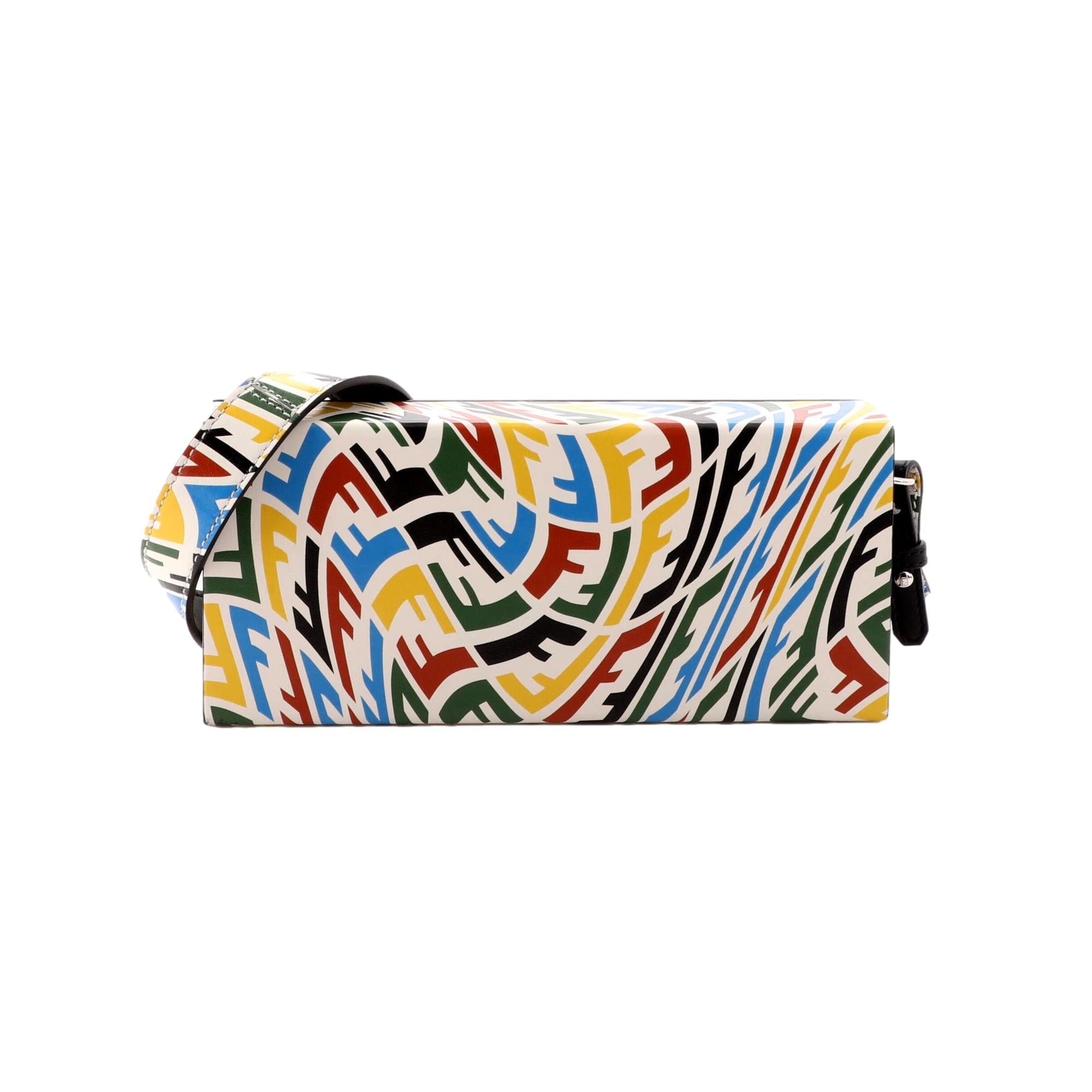Fendi Vertigo Horizontal Box Multicolor Leather Shoulder Bag
