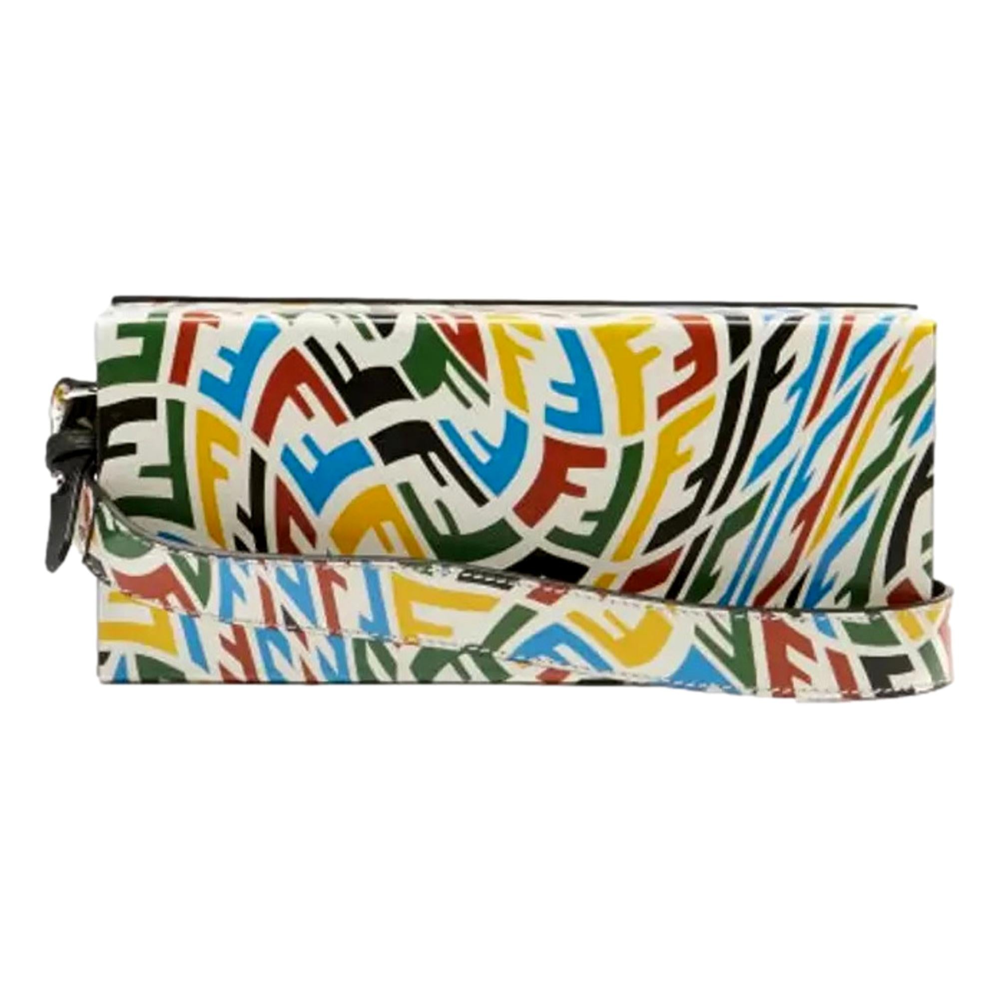 Fendi Vertigo Horizontal Box Multicolor Leather Shoulder Bag