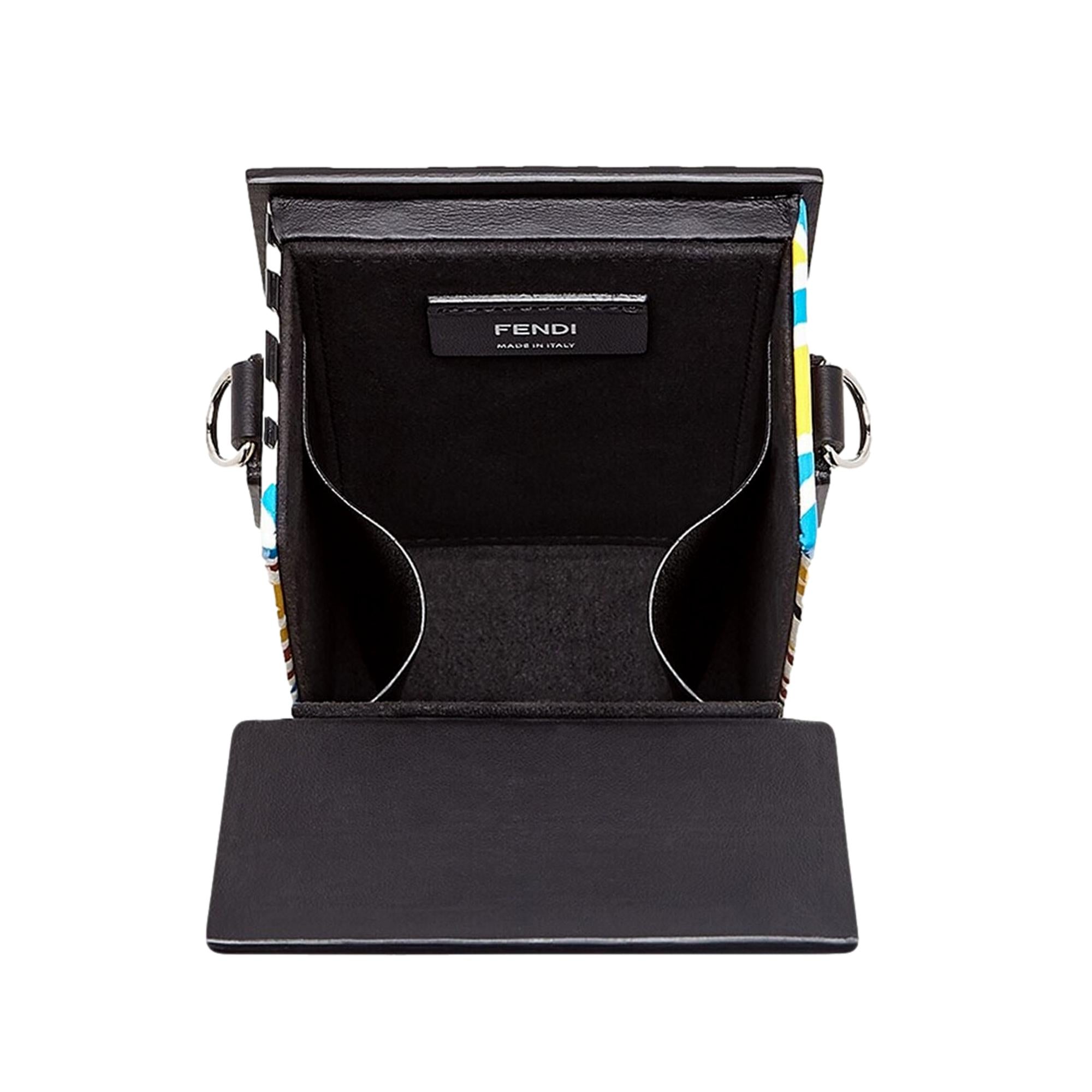 Fendi Vertigo Vertical Box Multicolor Leather Shoulder Bag