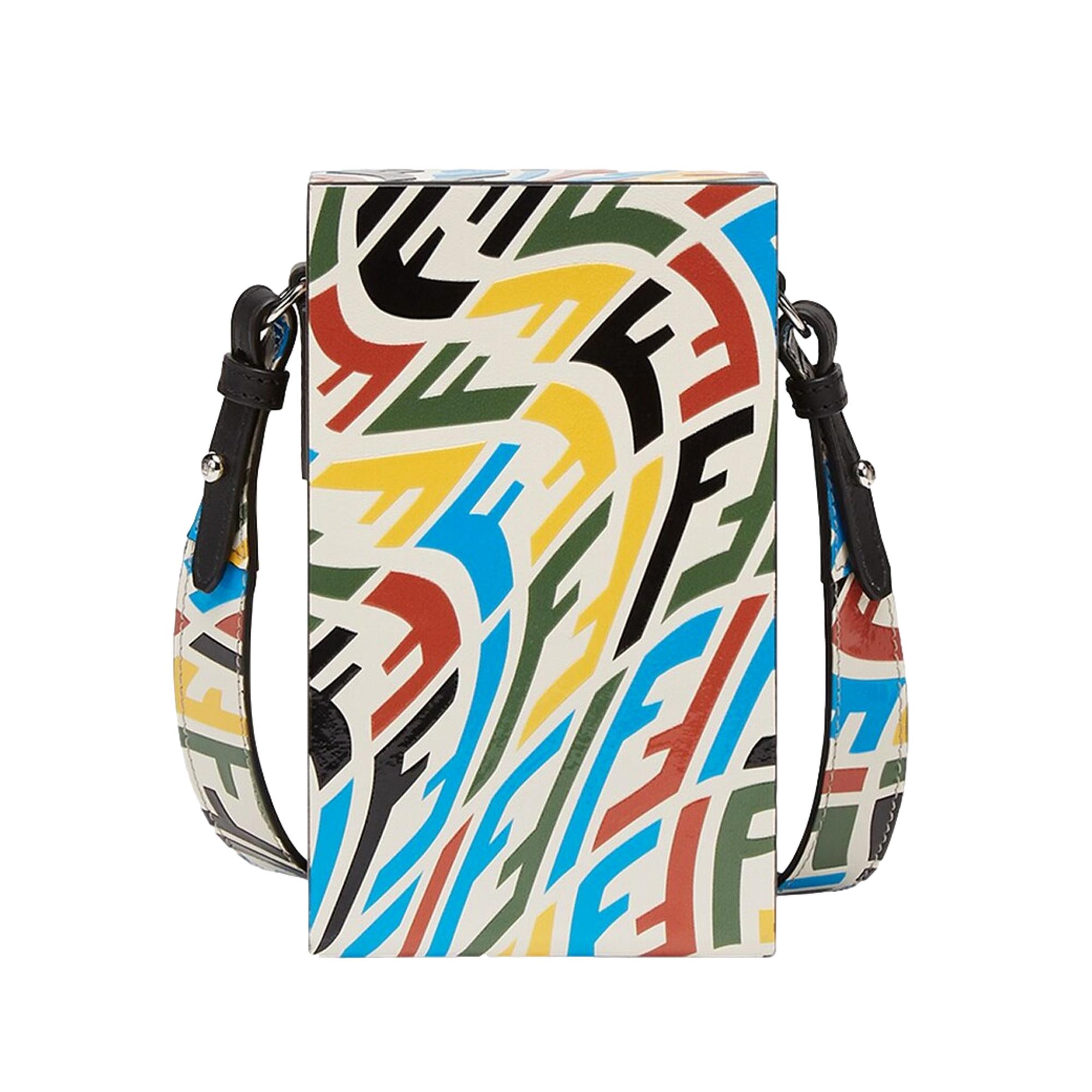 Fendi Vertigo Vertical Box Multicolor Leather Shoulder Bag
