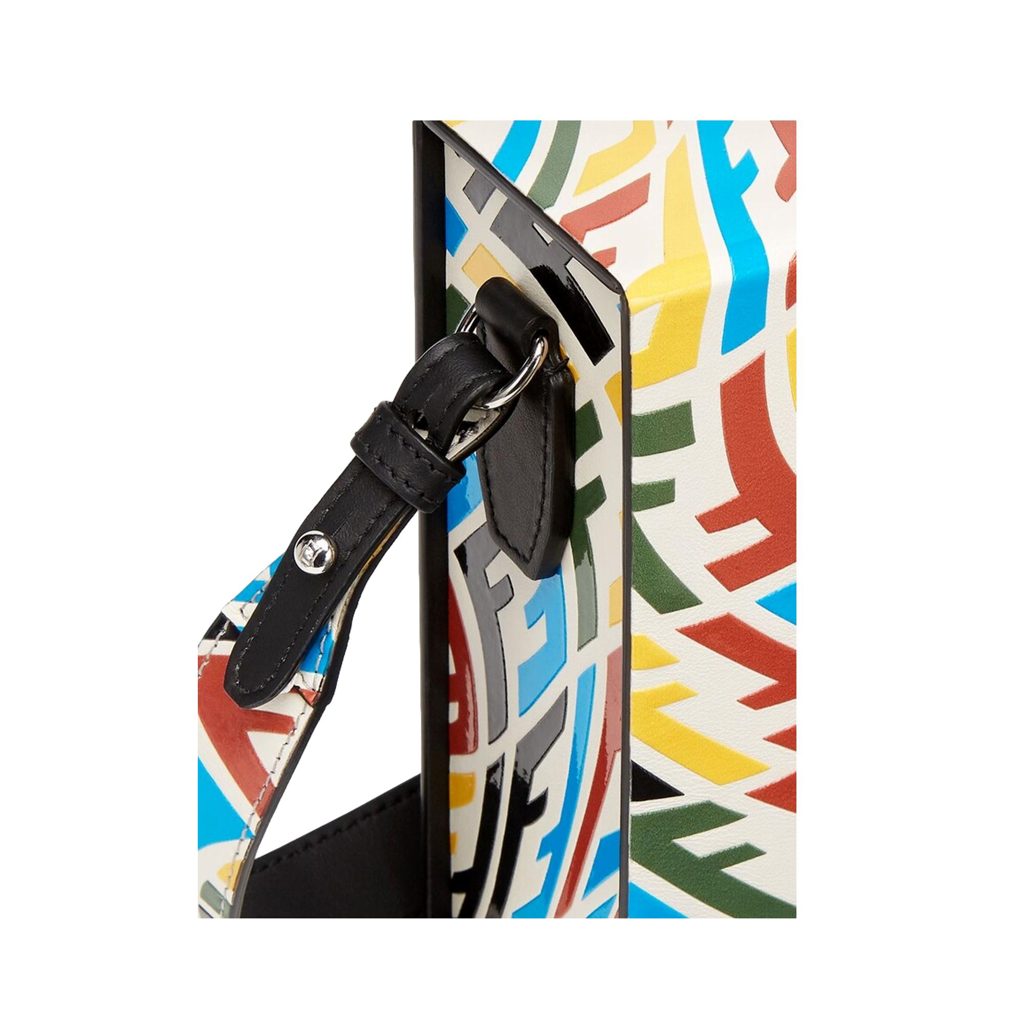 Fendi Vertigo Vertical Box Multicolor Leather Shoulder Bag