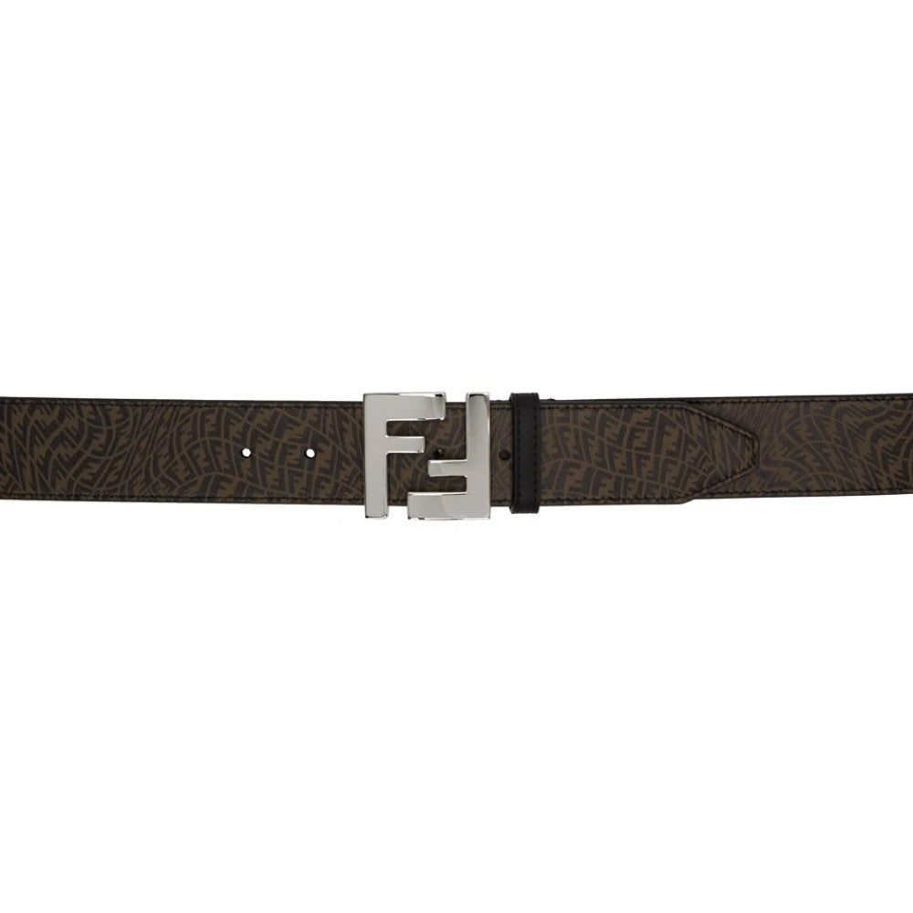 Fendi x Sarah Coleman FF Vertigo Brown Leather Belt 100/40