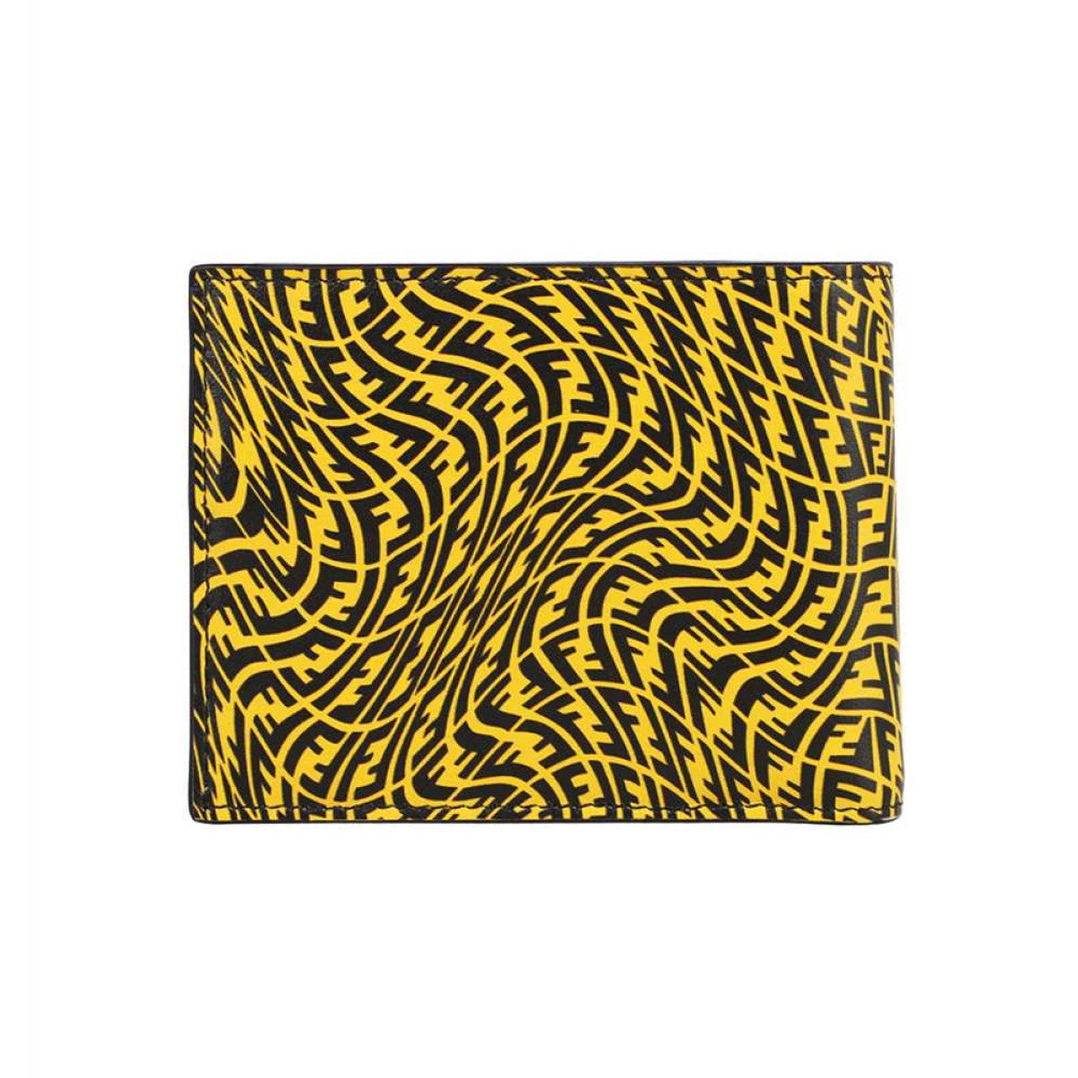 Fendi x Sarah Coleman FF Vertigo Yellow Black Bifold Wallet