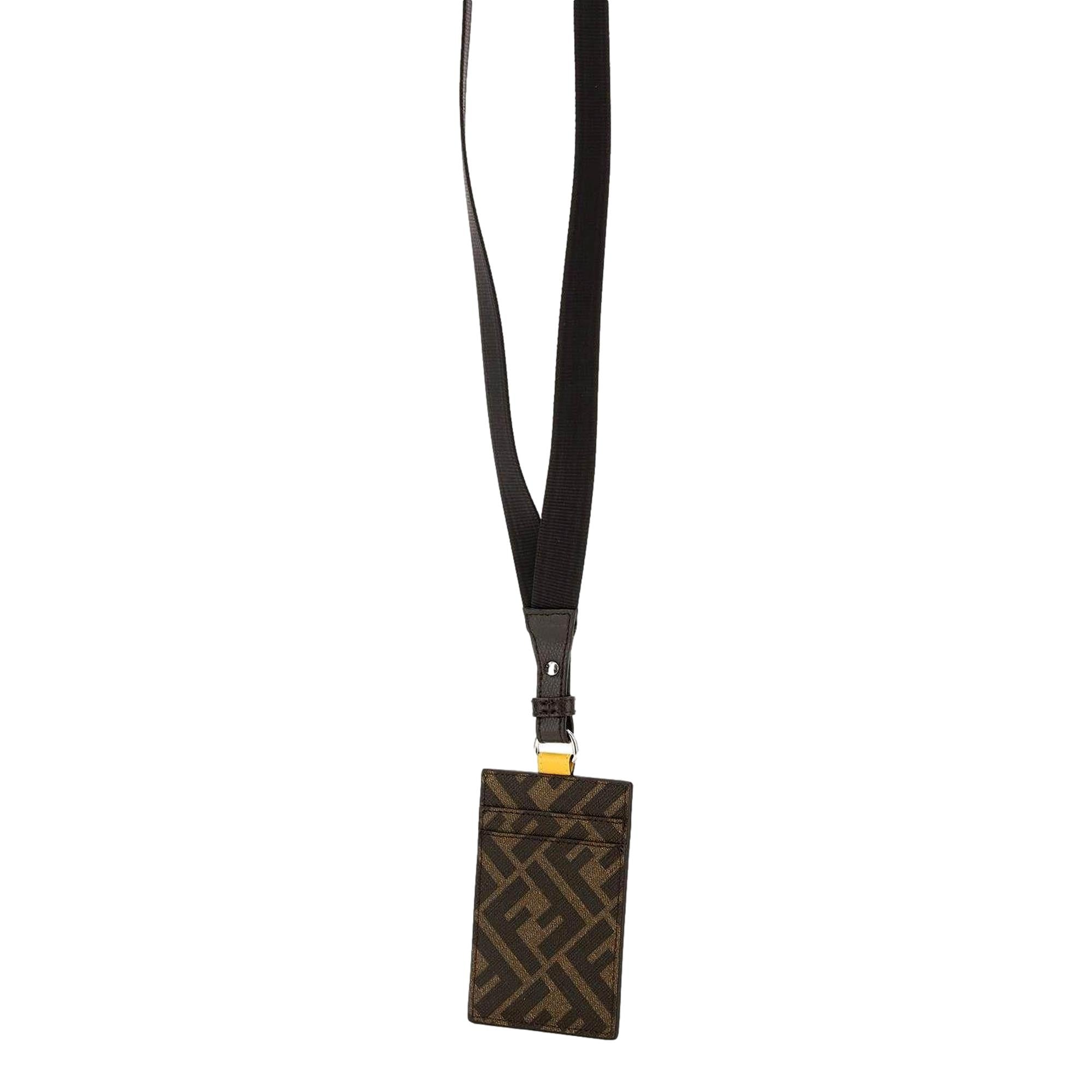 Fendi Zucca Canvas Cardholder Wallet Lanyard