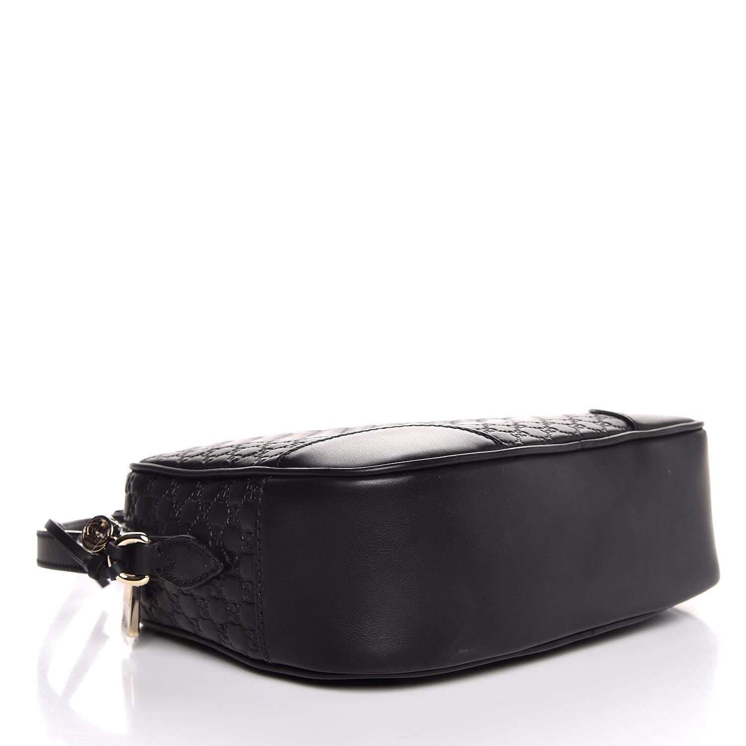 Gucci Bree Black Leather Microguccisima GG Cross Body Bag