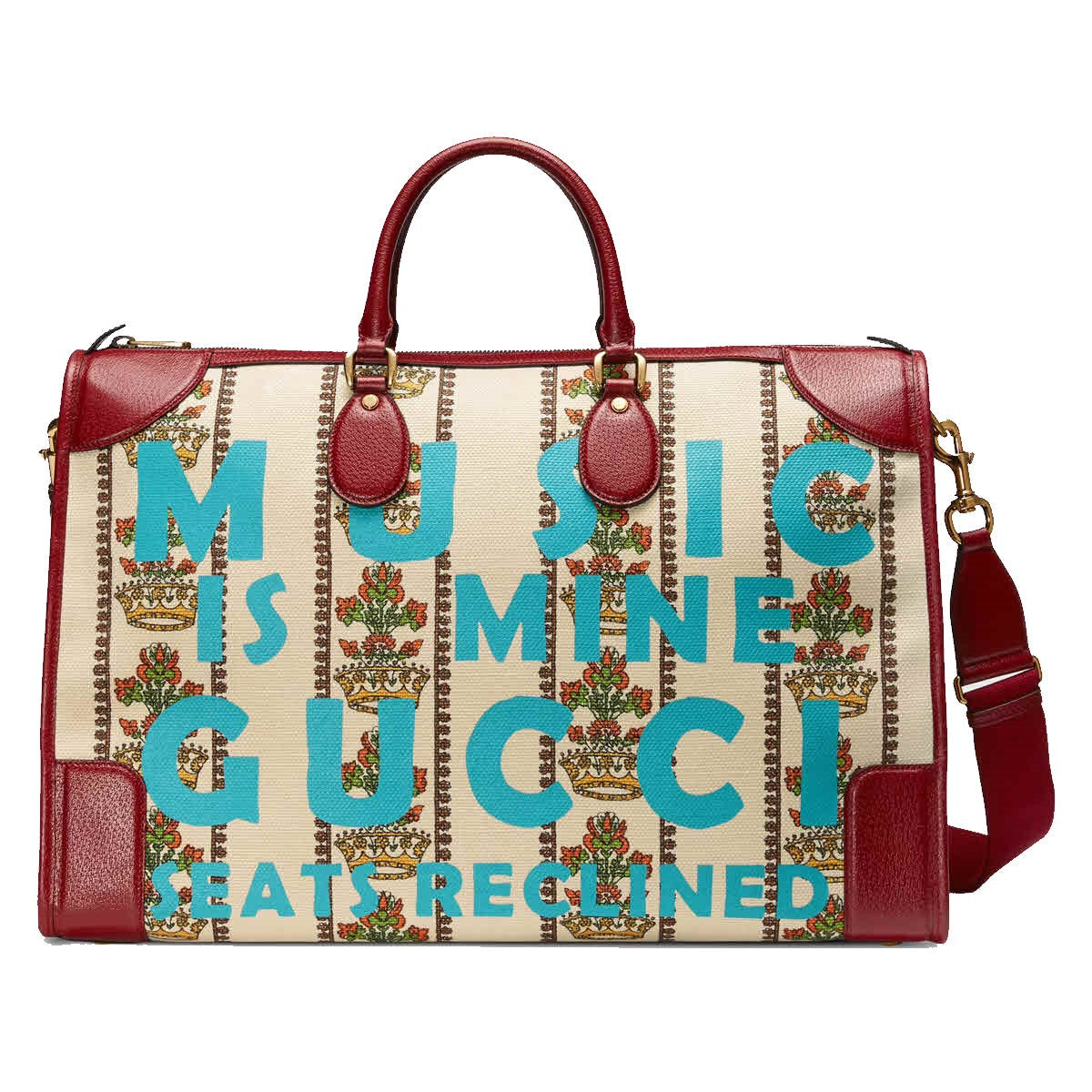 Gucci 100 Centennial Music Is Mine Jacquard Leather Duffel Bag