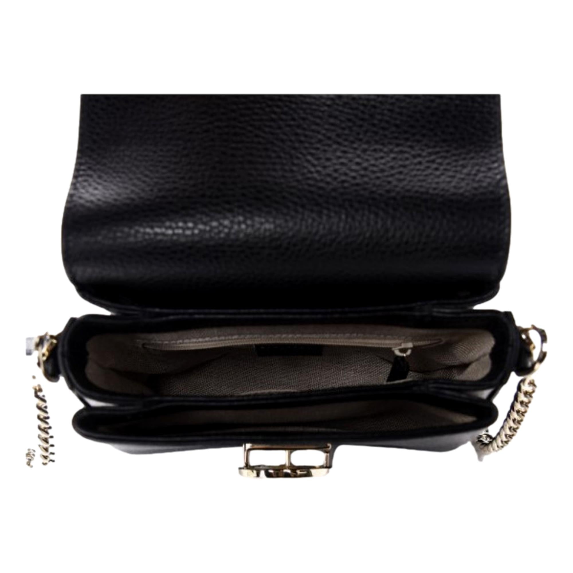 Gucci Dollar Calfskin Interlocking G Black Small Crossbody Bag