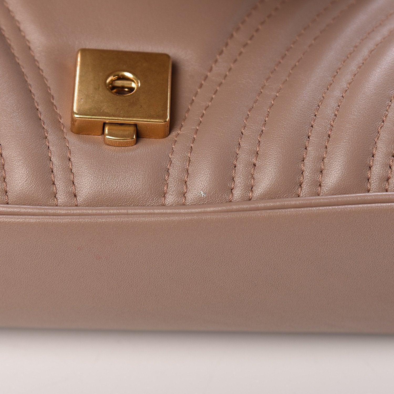 Gucci Marmont Dusty Pink Leather GG Matelasse Flap Shoulder Bag