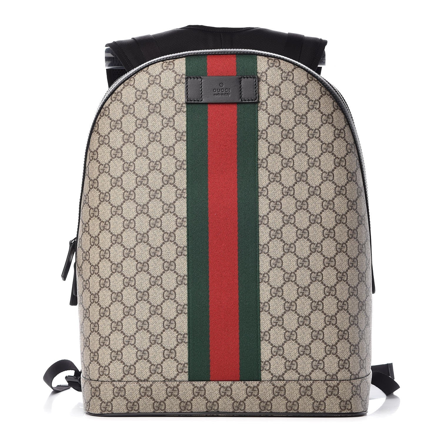 Gucci GG Supreme Backpack with Web Stripe