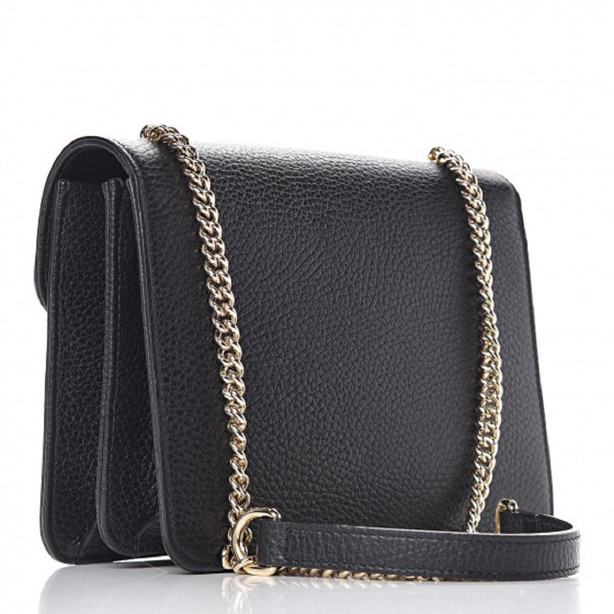 Gucci Black Icon GG Interlocking Small Crossbody Bag