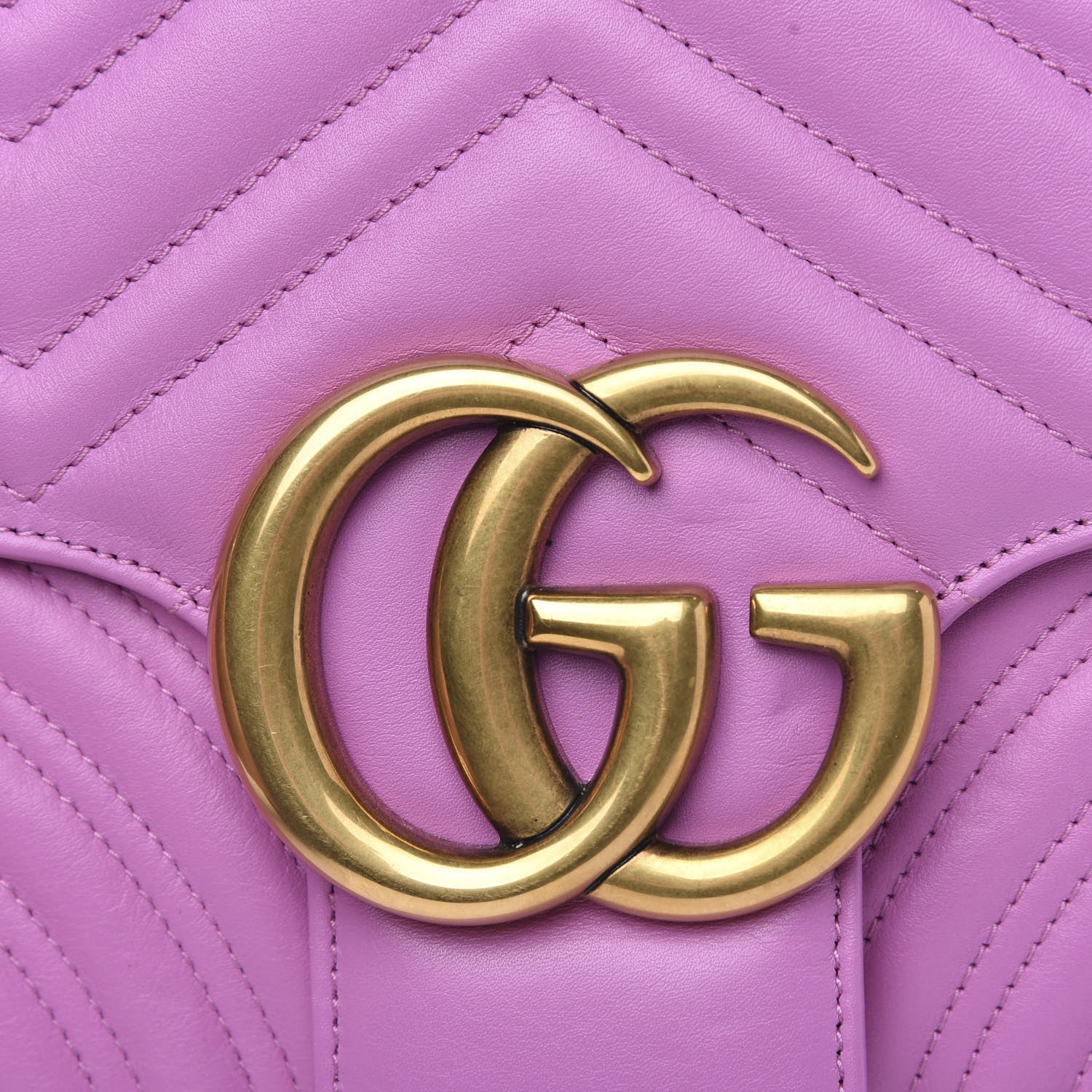 Gucci Marmont Pink Leather GG Matelasse Flap Shoulder Bag