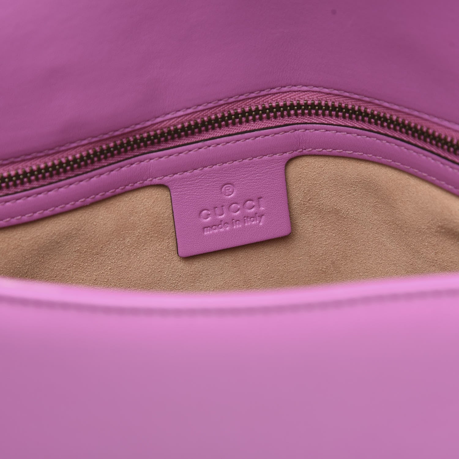 Gucci Marmont Pink Leather GG Matelasse Flap Shoulder Bag