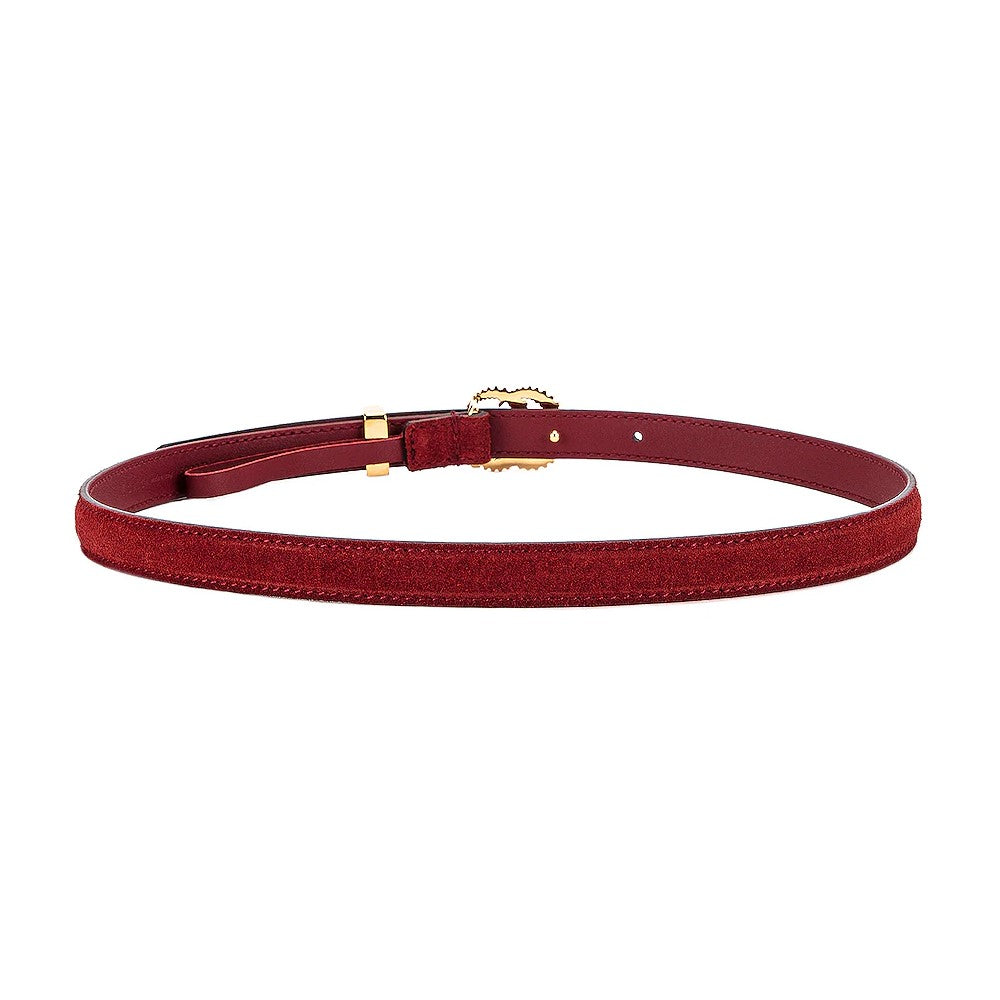 Gucci Marmont Red Suede Torchon GG Buckle Belt Size 95/38