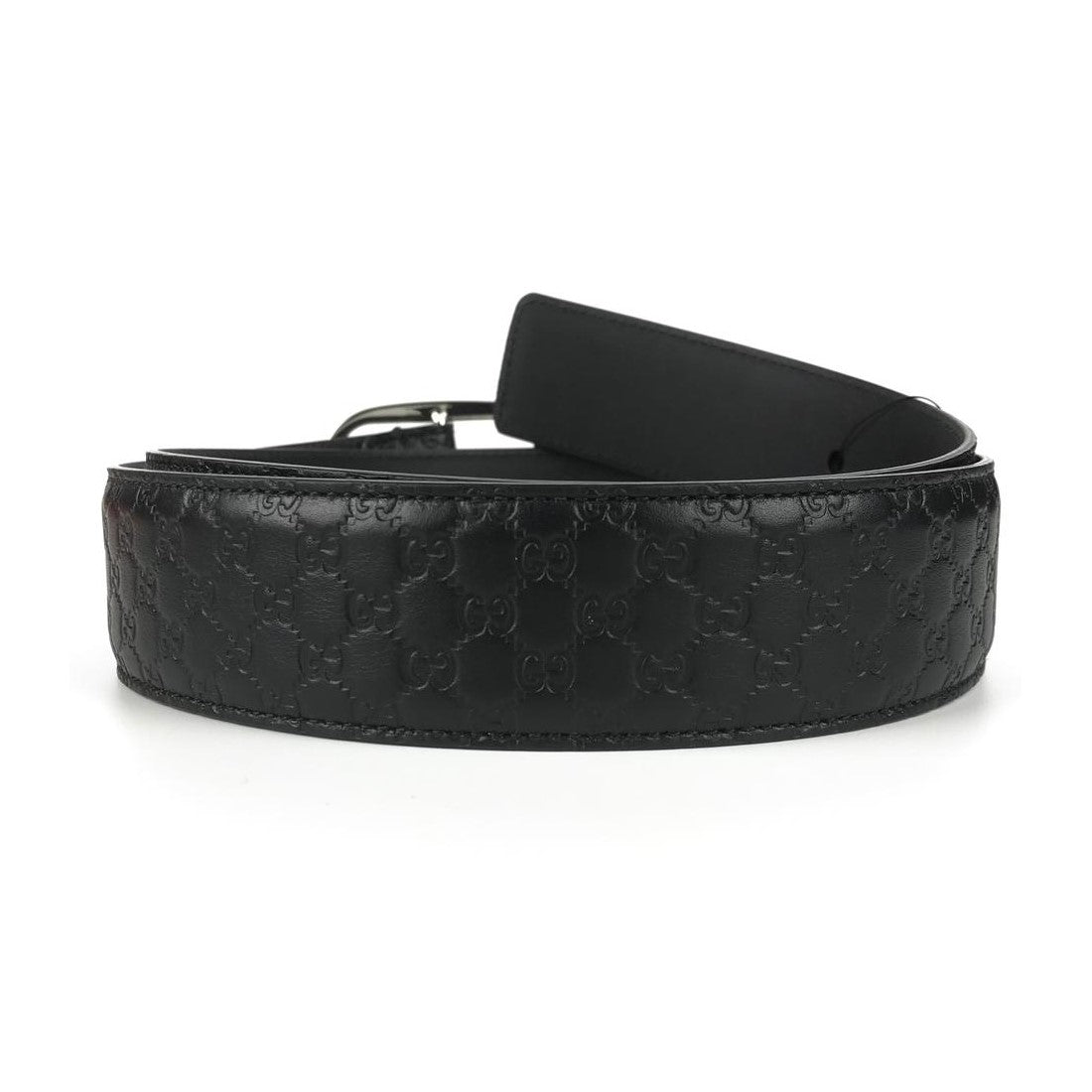 Gucci Men's Microguccissima Black Leather Belt Size 95/38