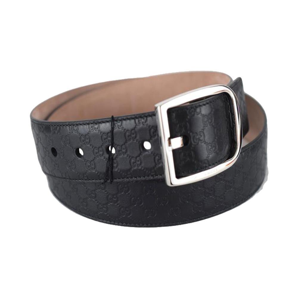 Gucci Men's Microguccissima Black Leather Belt Size 95/38