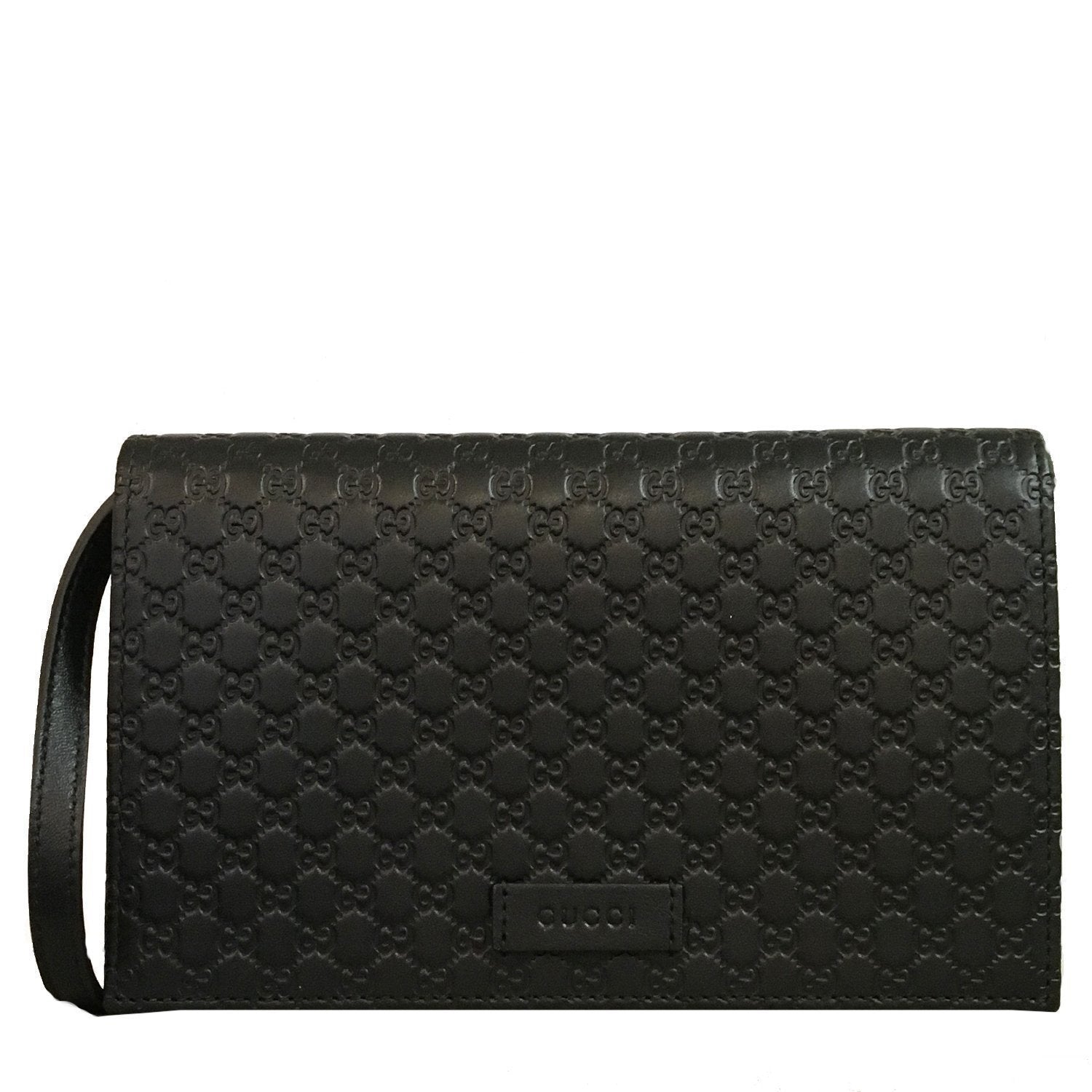 Gucci Microguccissma Black Wallet Crossbody Handbag