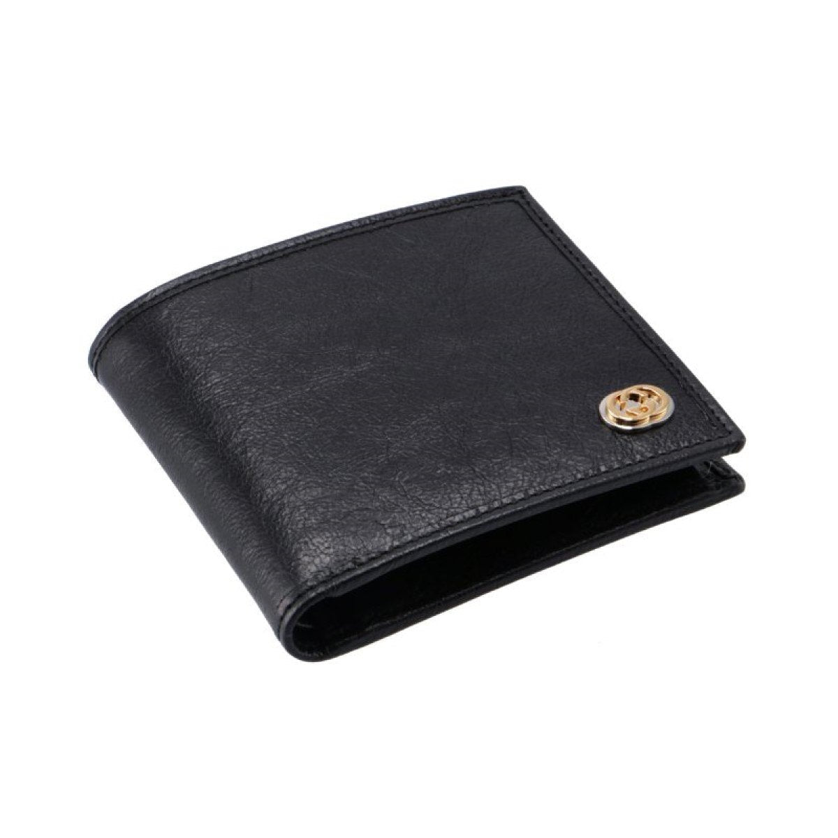 Gucci Morpheus GG Logo Fluffy Black Leather Bifold