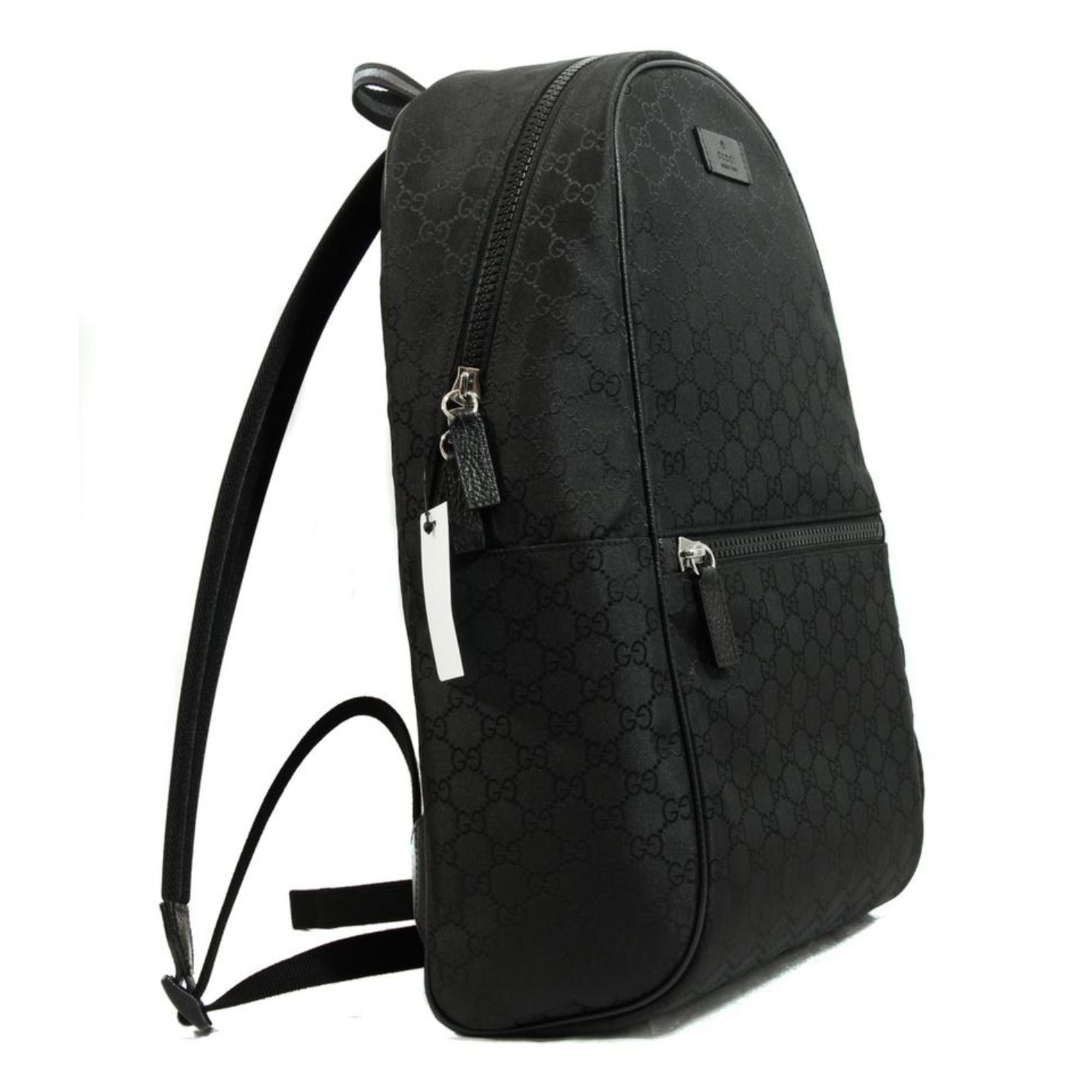 Gucci Nylon GG Guccissima Black Slim Backpack Travel Bag