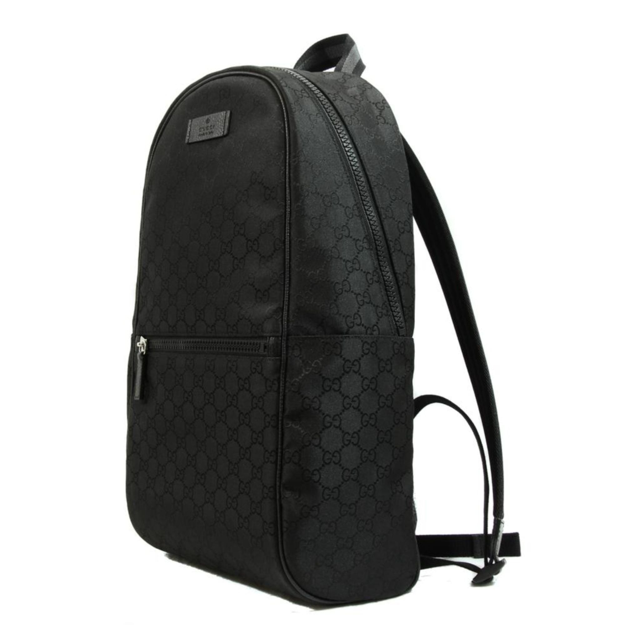 Gucci Nylon GG Guccissima Black Slim Backpack Travel Bag