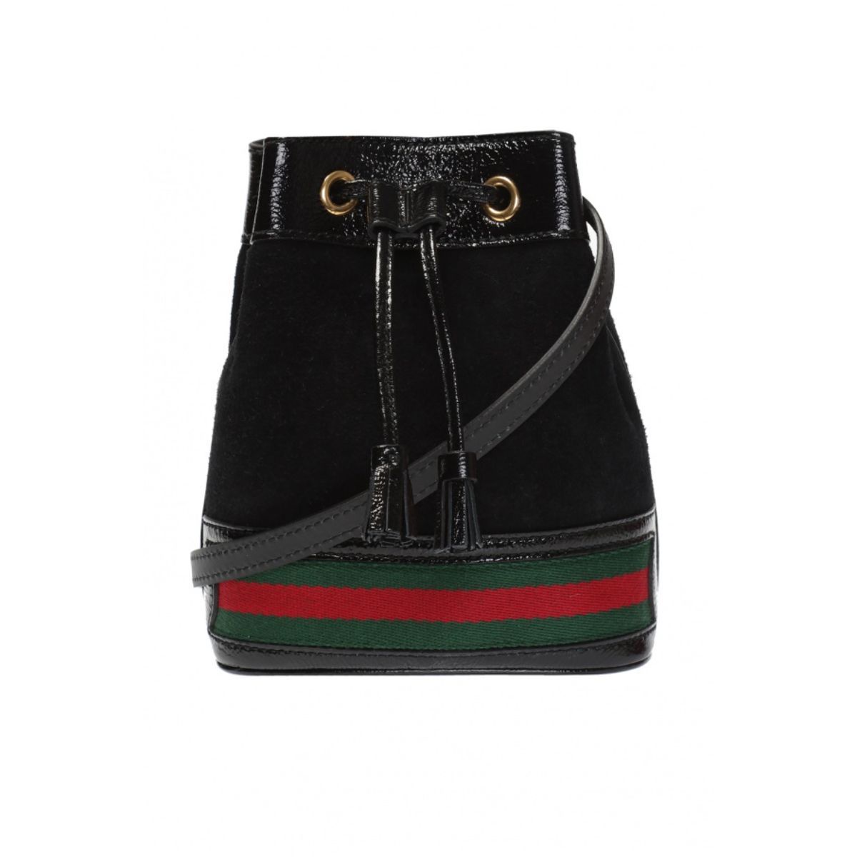 Gucci Ophidia Mini Textured Leather-Trimmed Suede Bucket Bag